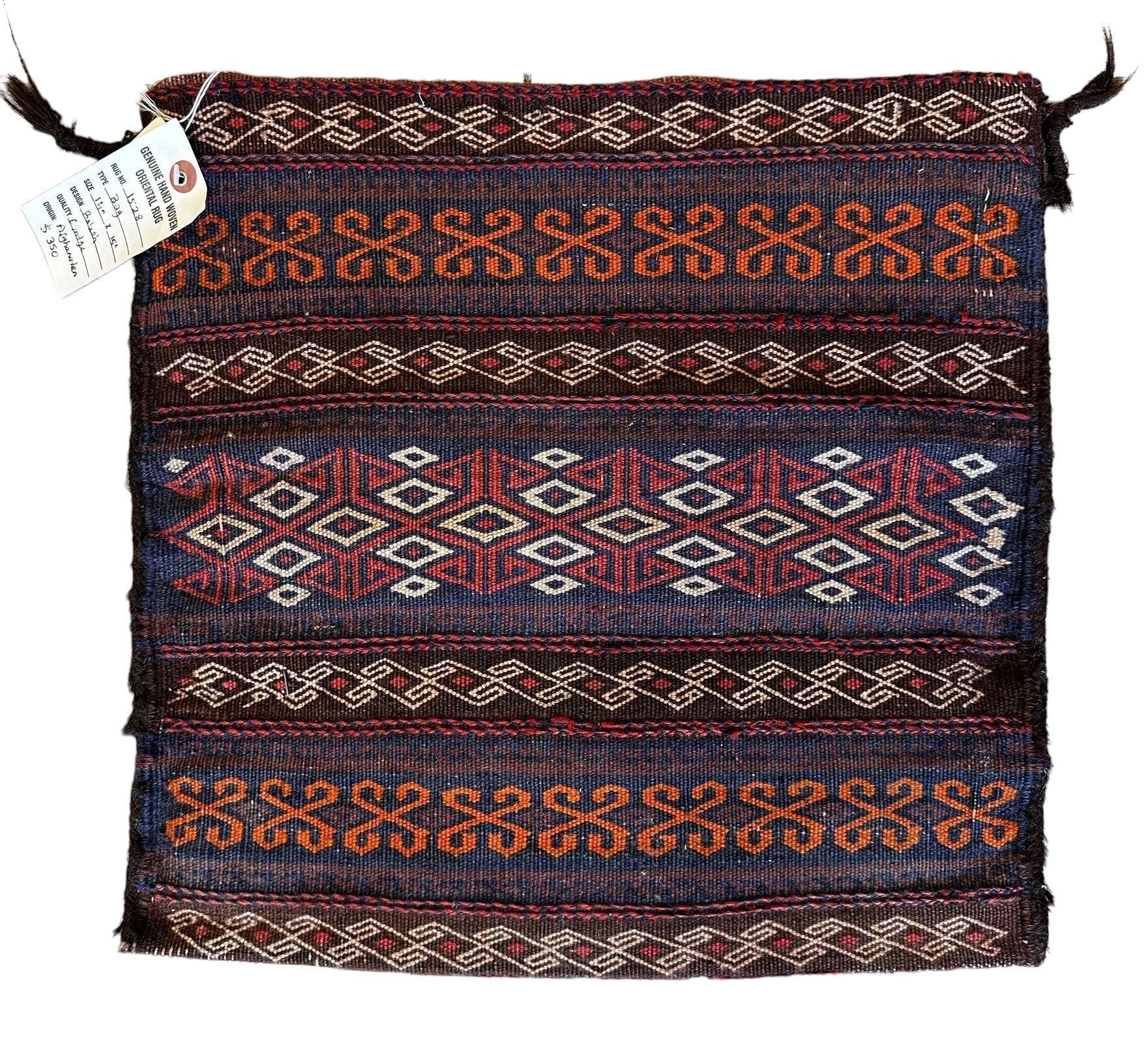 1900s Antique Persian Qashqayi Bag Face - 16" X 17" - Image 2