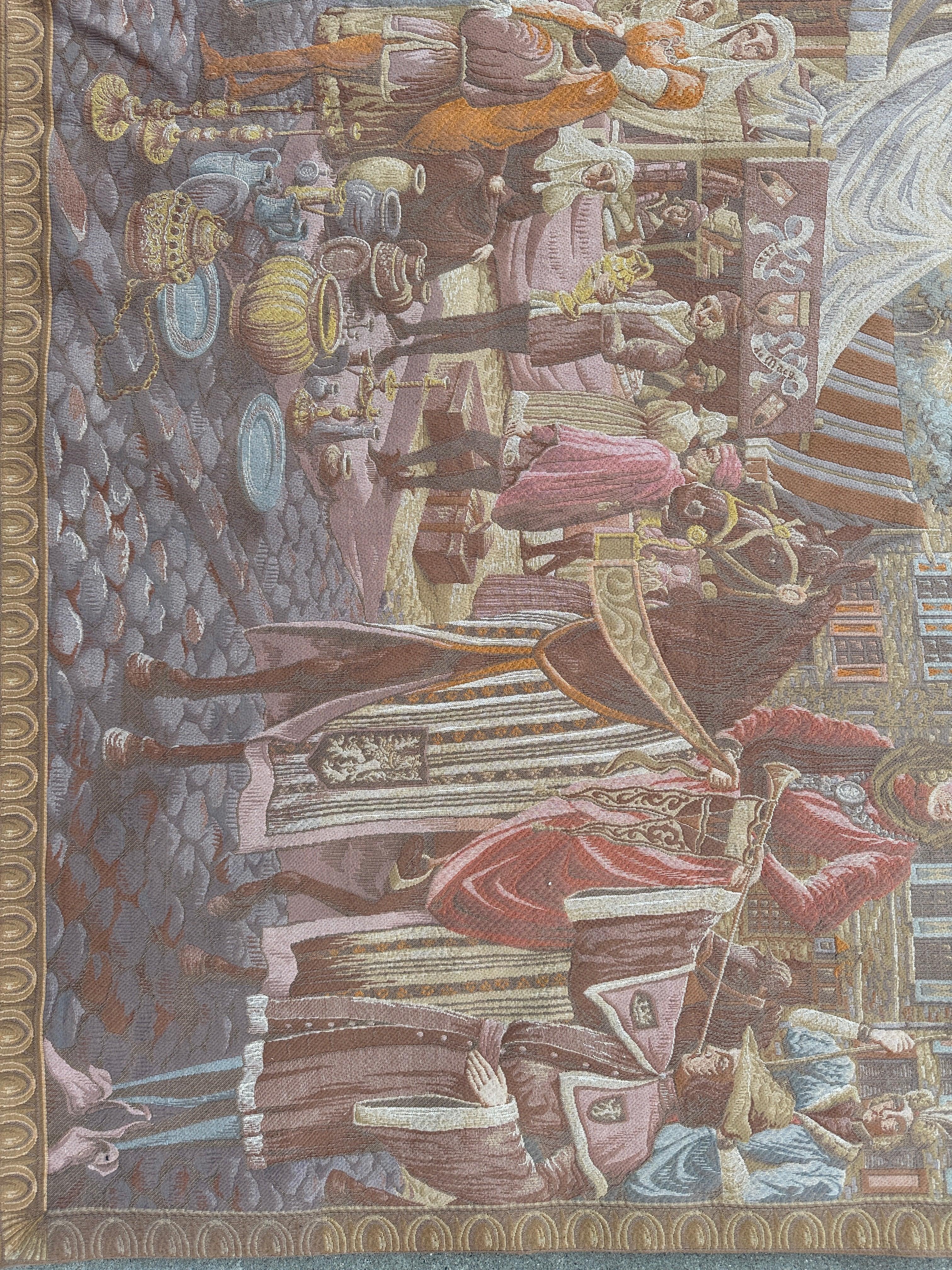 1990s Belgium Wall Tapestry 4'1” x 6’4” - Image 4