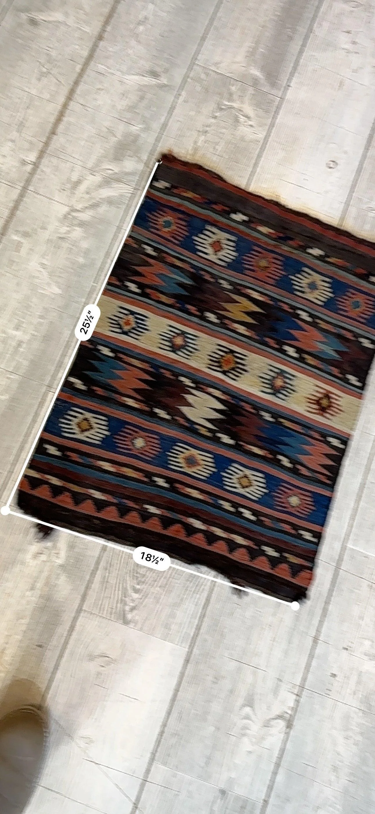 19th C Antique Tribal Shahsavan Caucasian Mafrash Panel, Bagface - 26" X 18" - Image 4