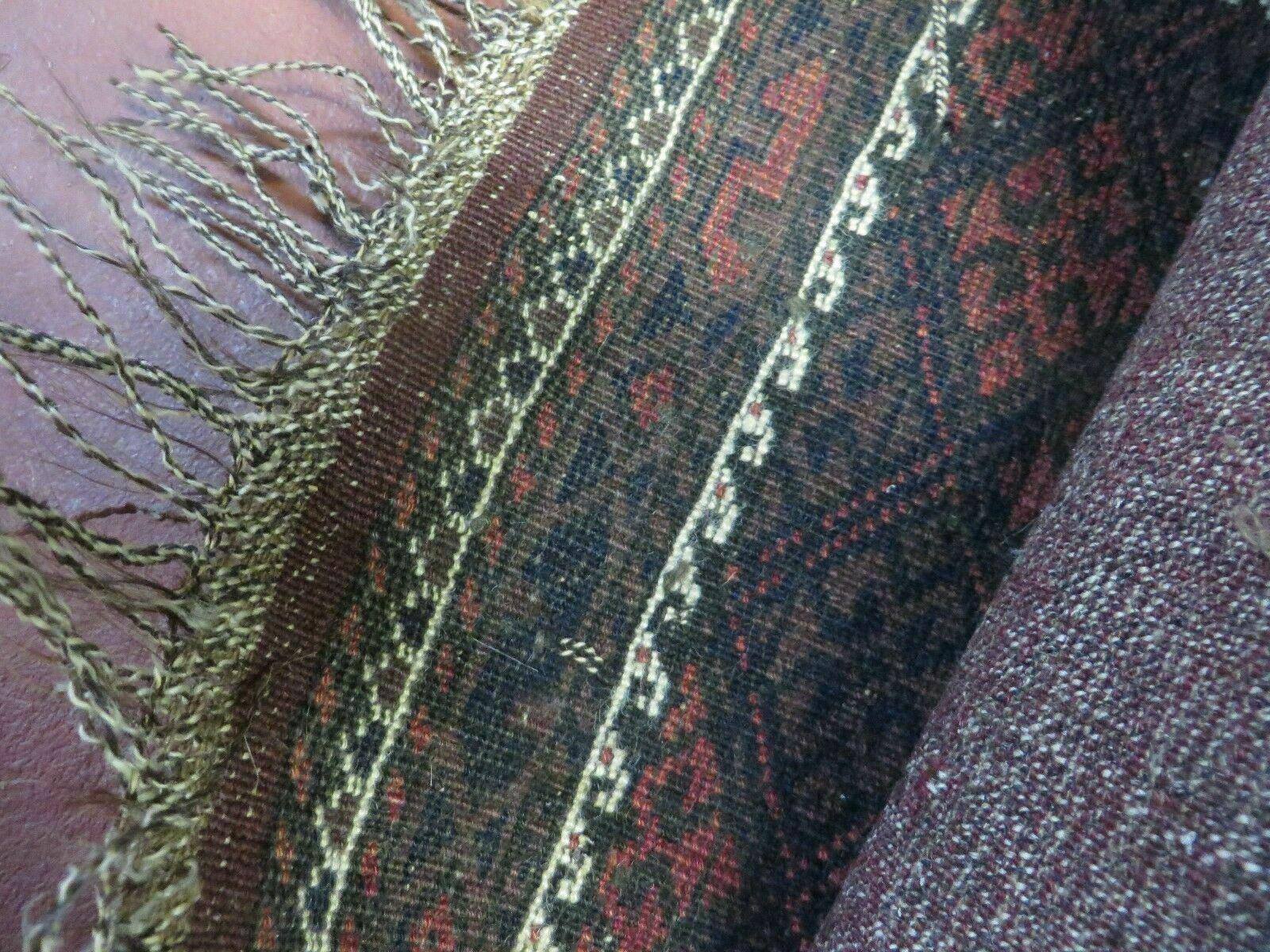 2' X 3' Antique Handmade Pakistani Bokhara Turkoman Balouchi Wool Rug Mat Nice - Image 9