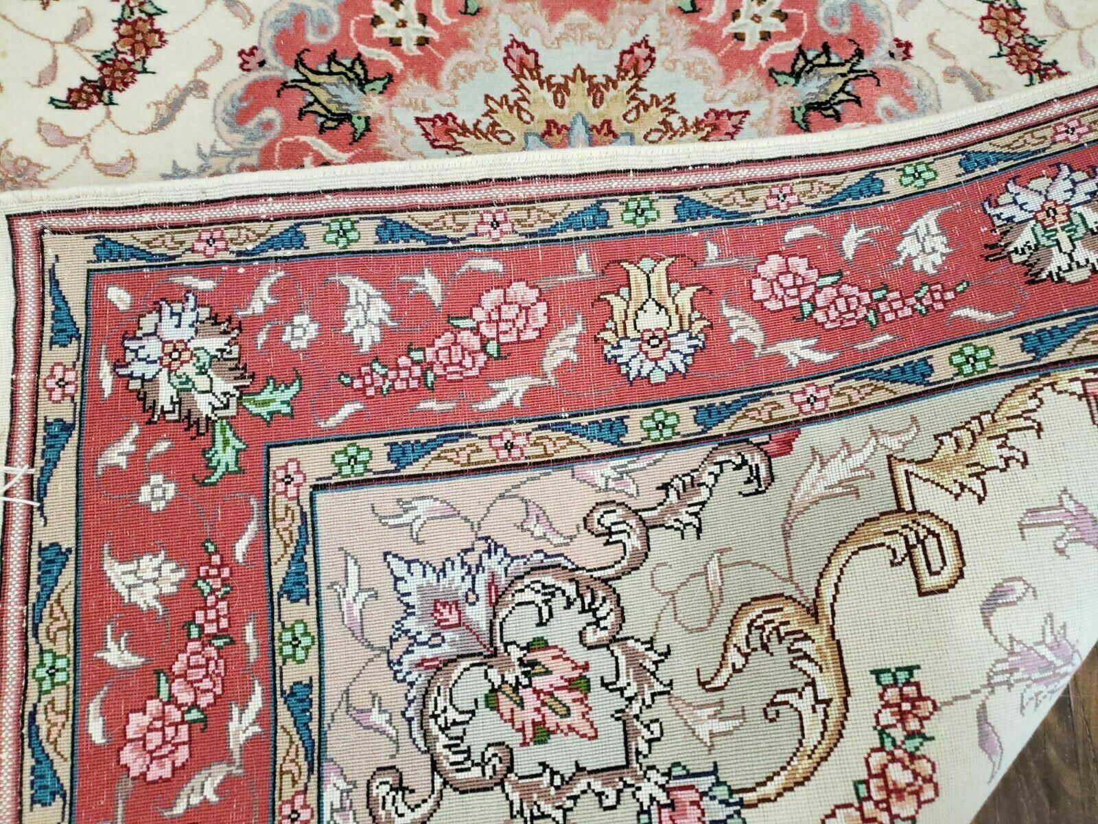 3' 4" X 5' Vintage Handmade Ultra Fine Floral Oriental Turkish Rug Carpet Wow - Image 10