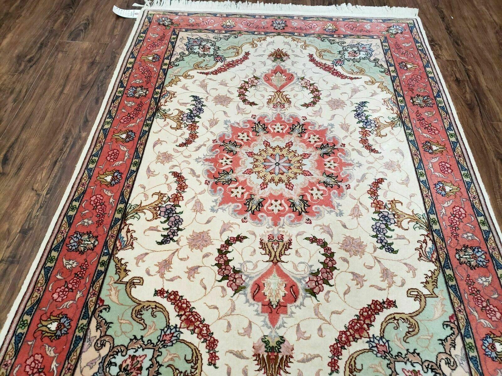 3' 4" X 5' Vintage Handmade Ultra Fine Floral Oriental Turkish Rug Carpet Wow - Image 11