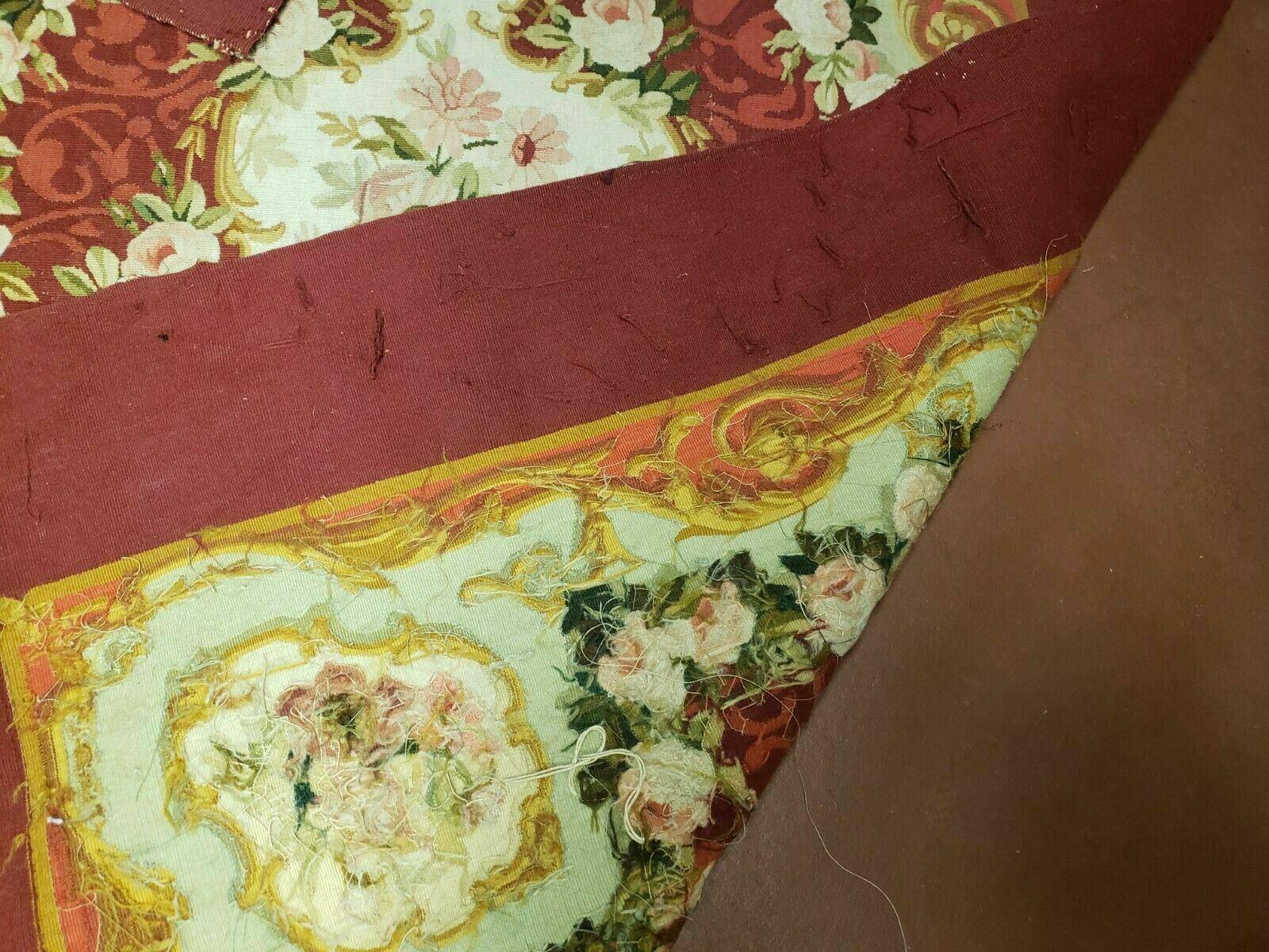 3' X 5' Antique Handmade French Aubusson Weave Savonnerie Needlepoint Rug Nice - Image 10