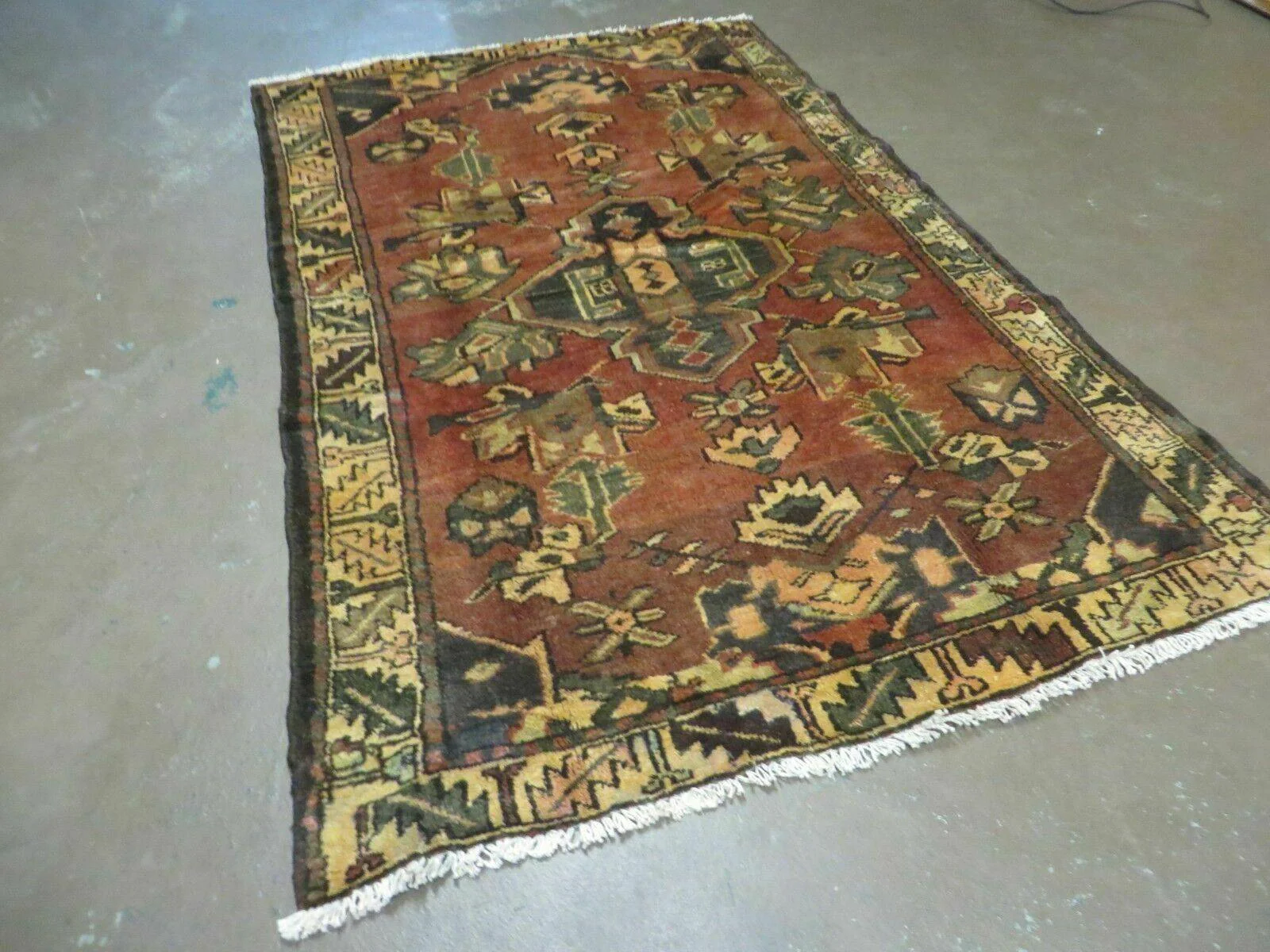4' X 6' Antique 1920 Handmade Turkish Wool Rug Veg Dye Nice - Image 2