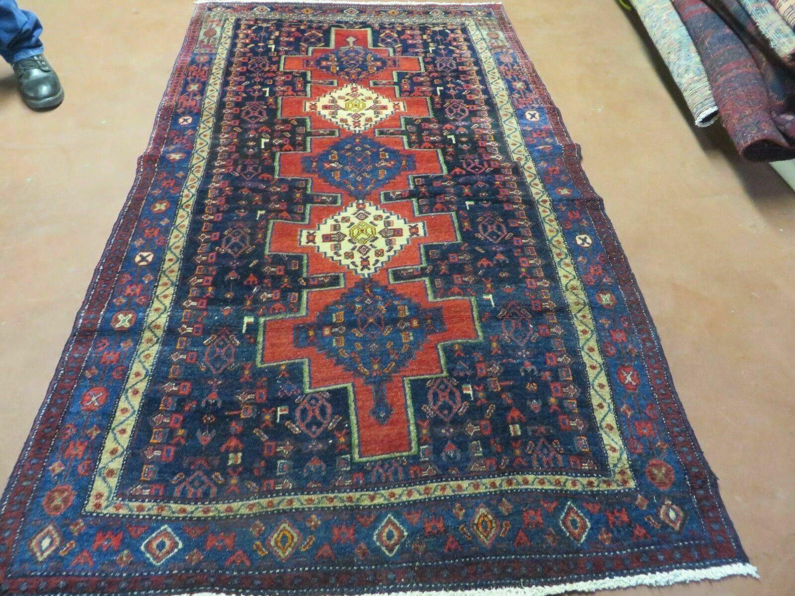 4' X 7' Antique Handmade Turkish Wool Rug Nice # 638 - Image 8