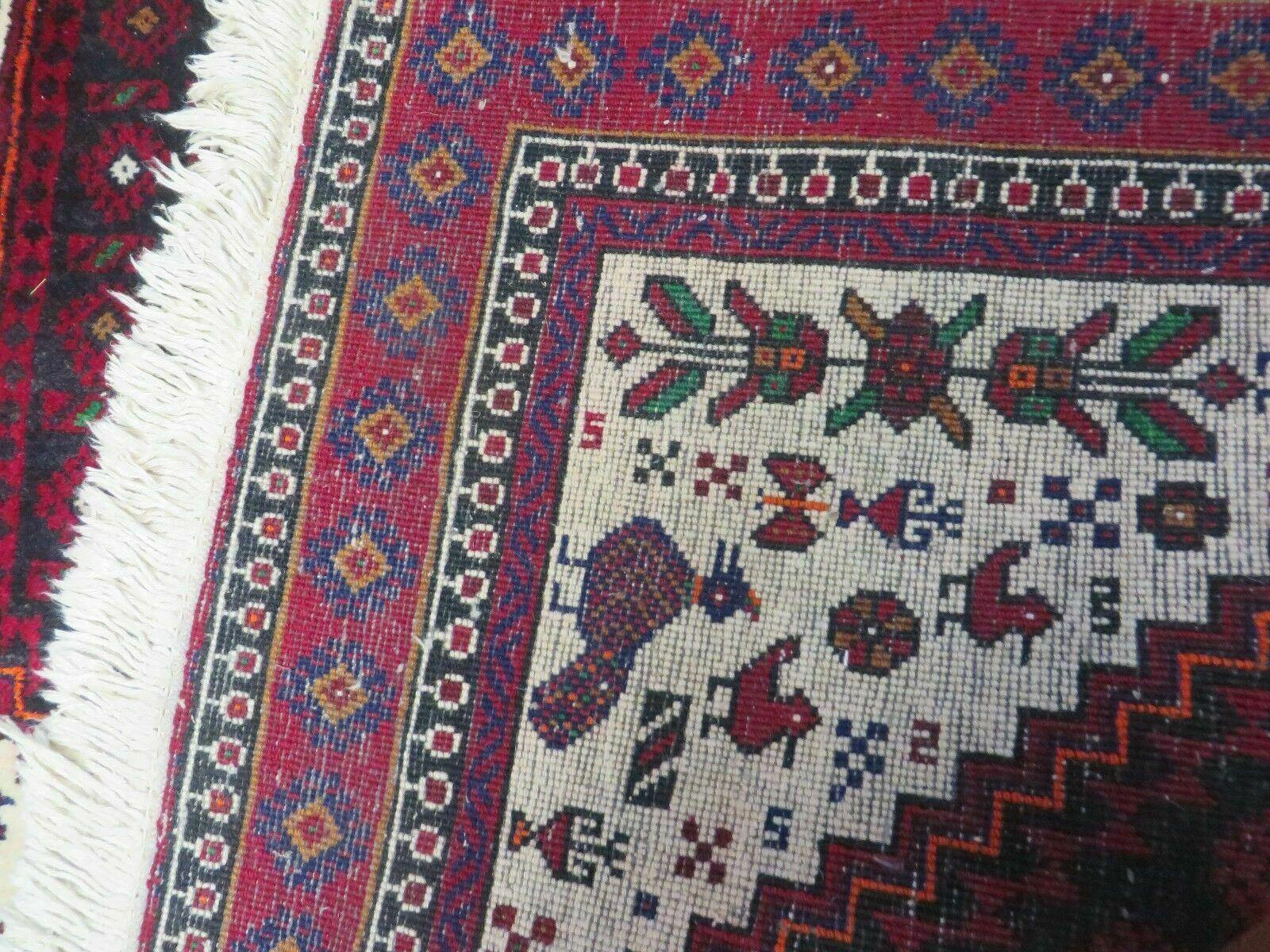 4' X 7' Vintage Handmade Indian Jaipur Rug Bird Carpet - Image 10