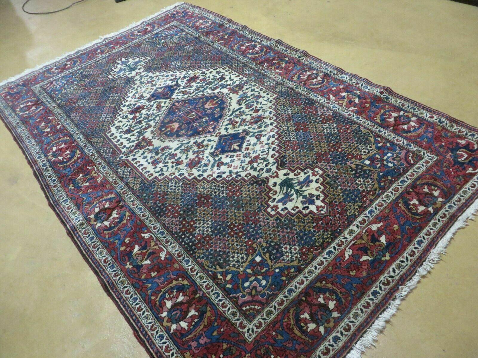 4' X 7' Vintage Handmade Turkish Floral Orient Medallion Wool Veg Dye Rug Nice - Image 2