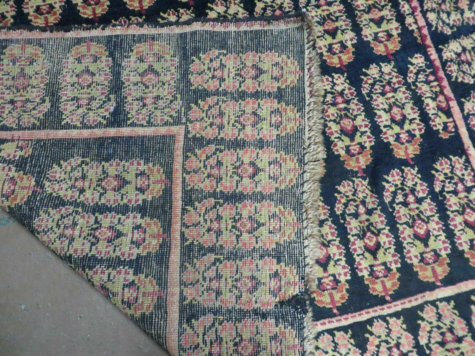 4' X 9' Antique Karabagh Caucasian Rug Handmade Wool Carpet Organic Dyes Nice - Image 10