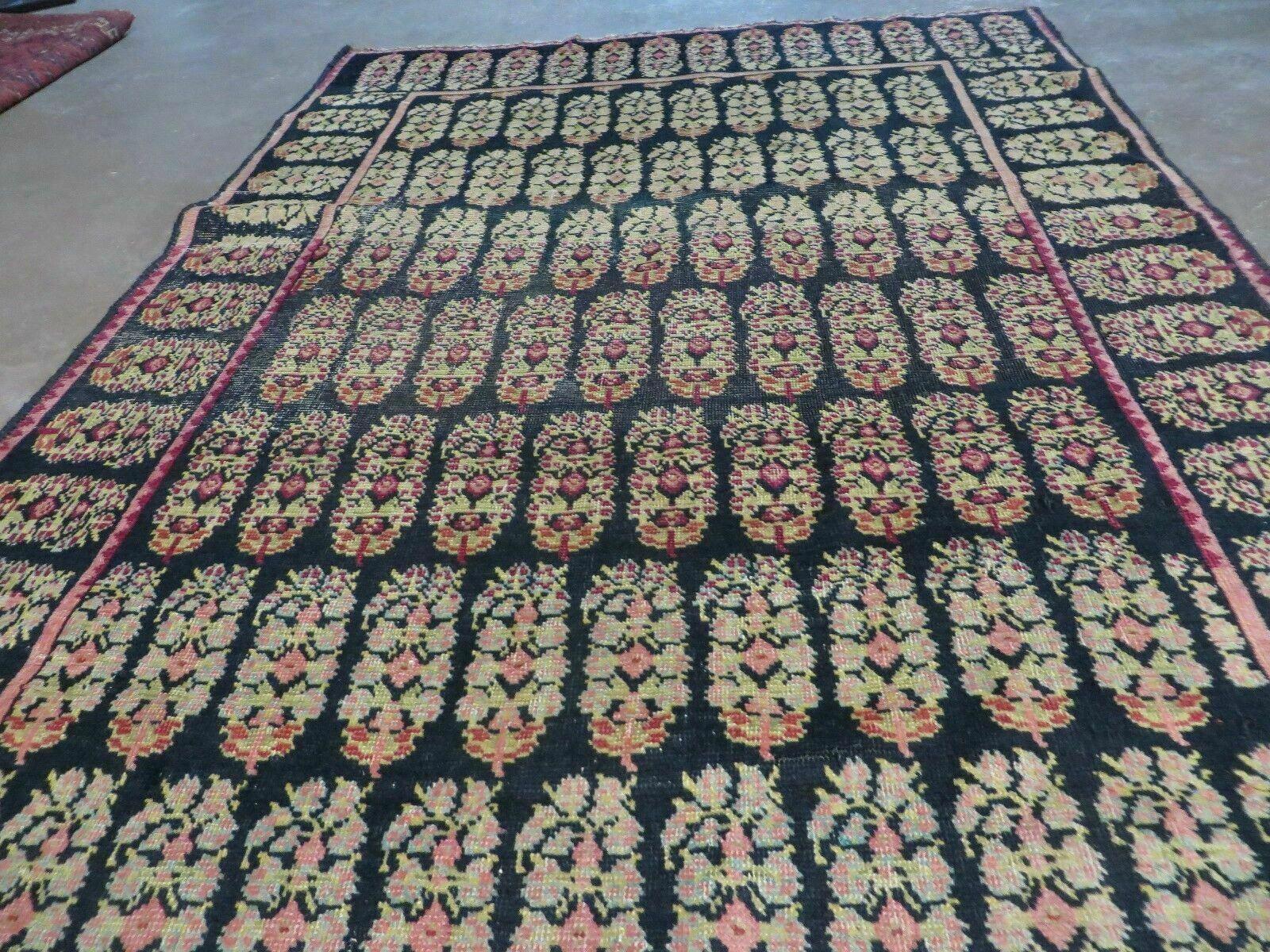 4' X 9' Antique Karabagh Caucasian Rug Handmade Wool Carpet Organic Dyes Nice - Image 11