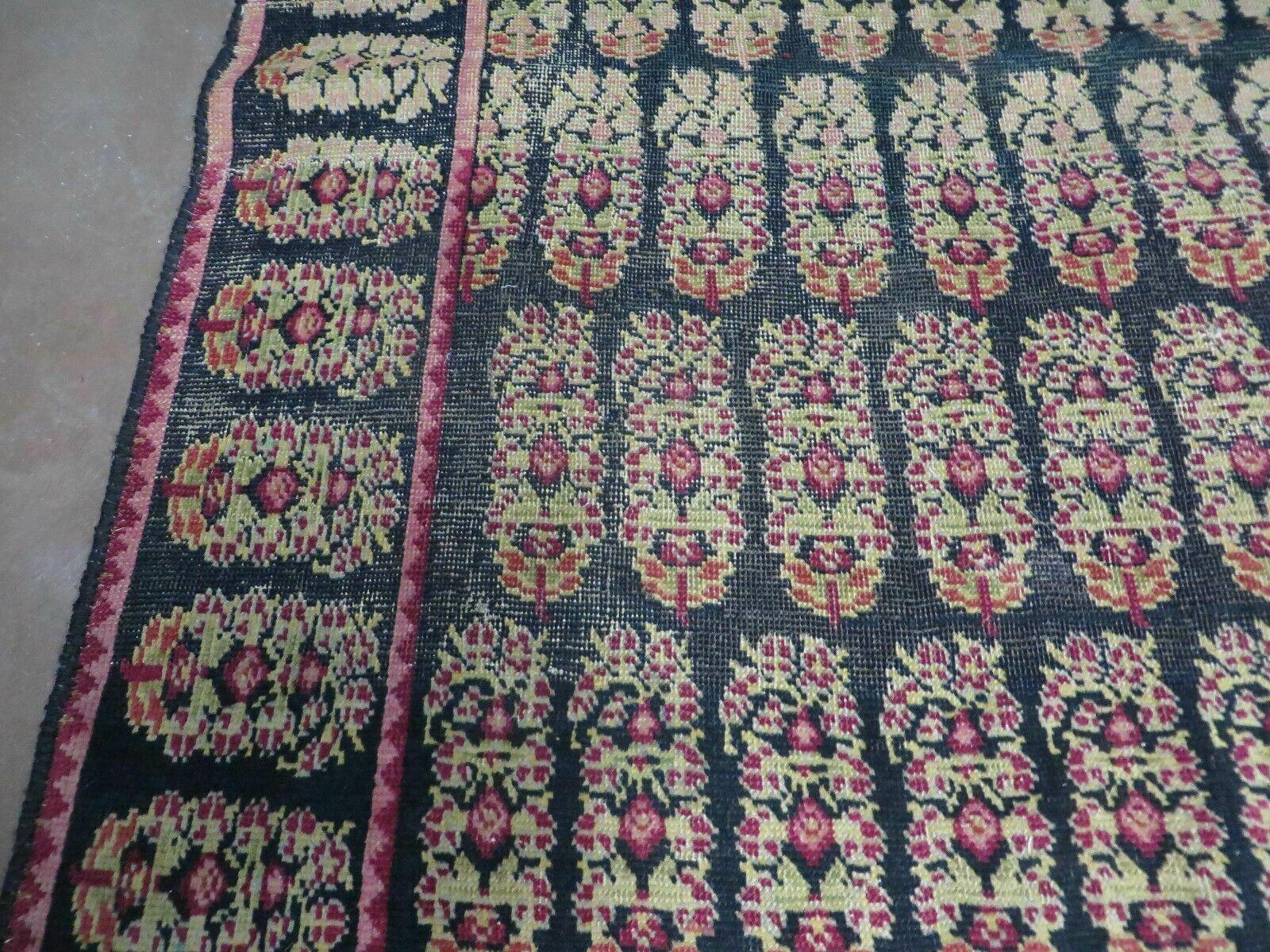 4' X 9' Antique Karabagh Caucasian Rug Handmade Wool Carpet Organic Dyes Nice - Image 12