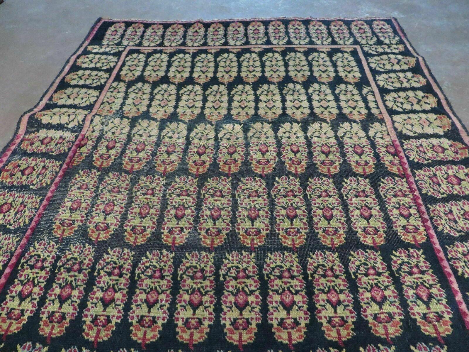 4' X 9' Antique Karabagh Caucasian Rug Handmade Wool Carpet Organic Dyes Nice - Image 3