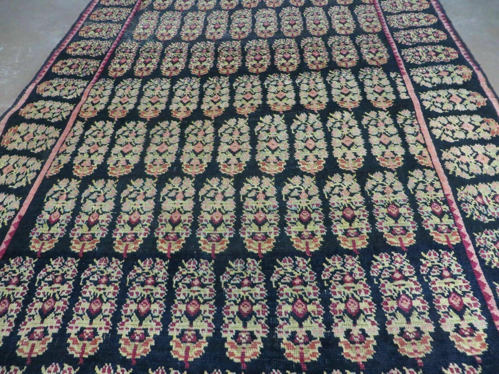 4' X 9' Antique Karabagh Caucasian Rug Handmade Wool Carpet Organic Dyes Nice - Image 4