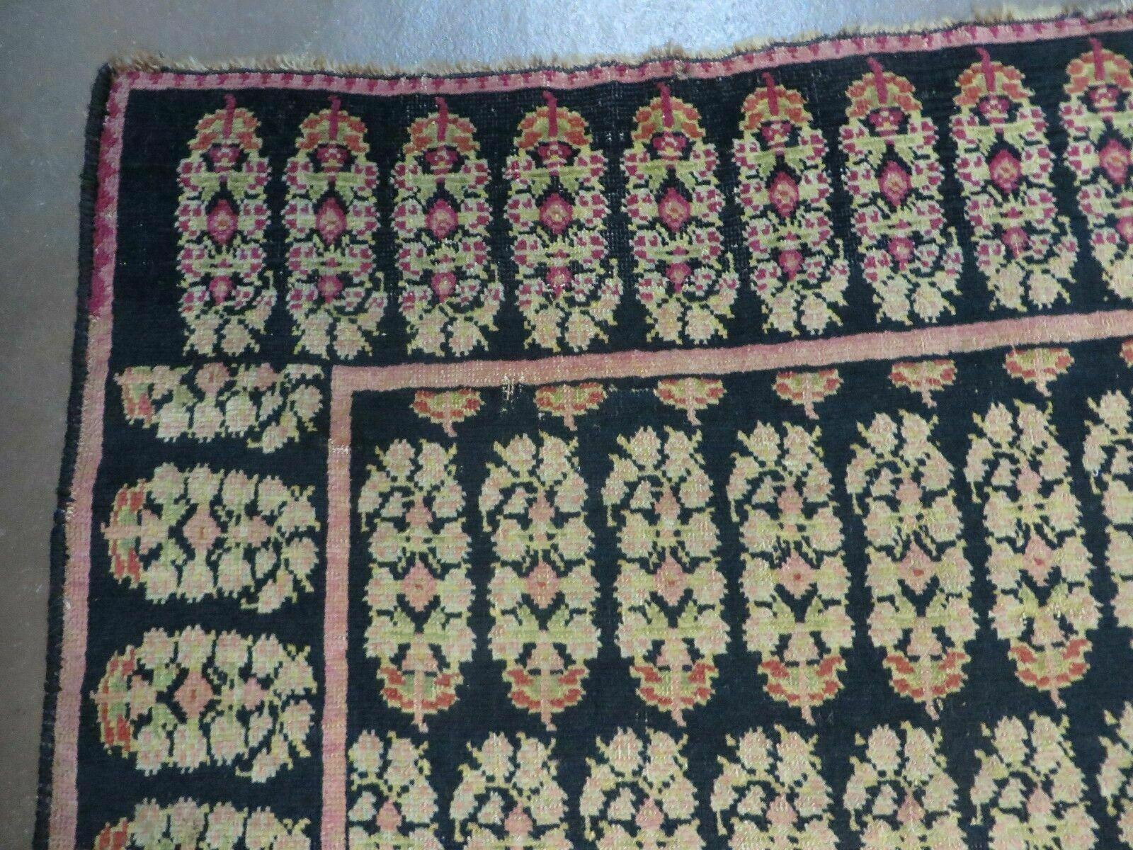 4' X 9' Antique Karabagh Caucasian Rug Handmade Wool Carpet Organic Dyes Nice - Image 6