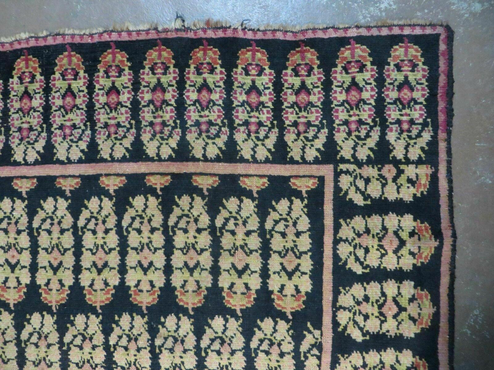 4' X 9' Antique Karabagh Caucasian Rug Handmade Wool Carpet Organic Dyes Nice - Image 7