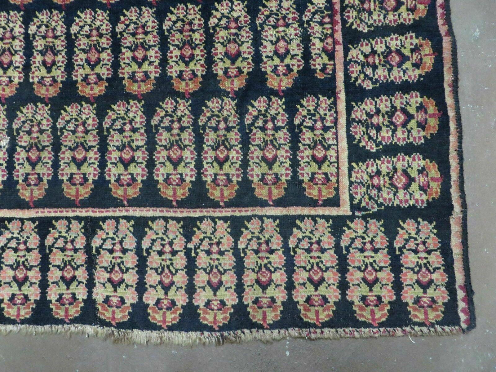 4' X 9' Antique Karabagh Caucasian Rug Handmade Wool Carpet Organic Dyes Nice - Image 9