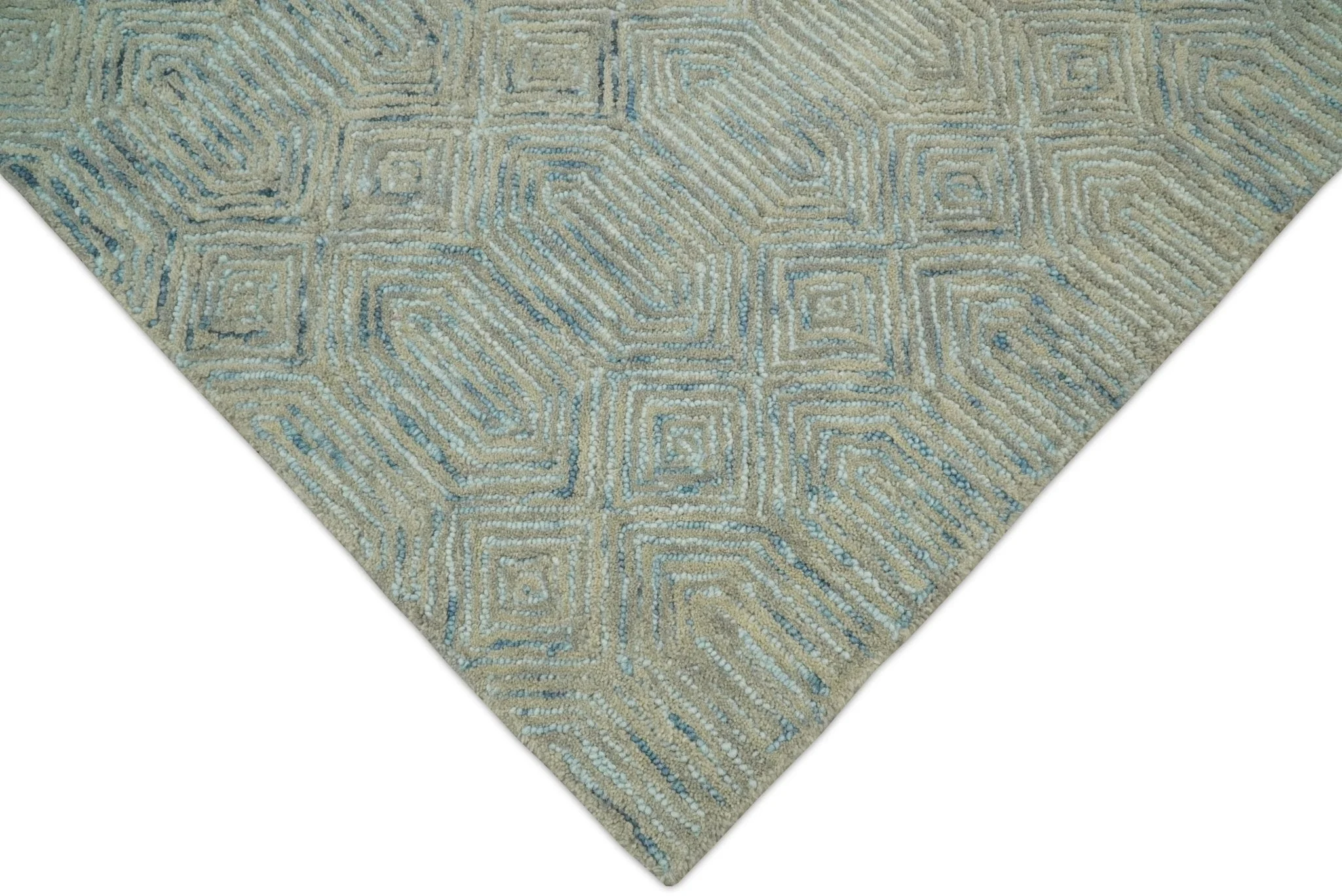 Beige Modern Style Hand Tufted Wool Area Rug - Image 6