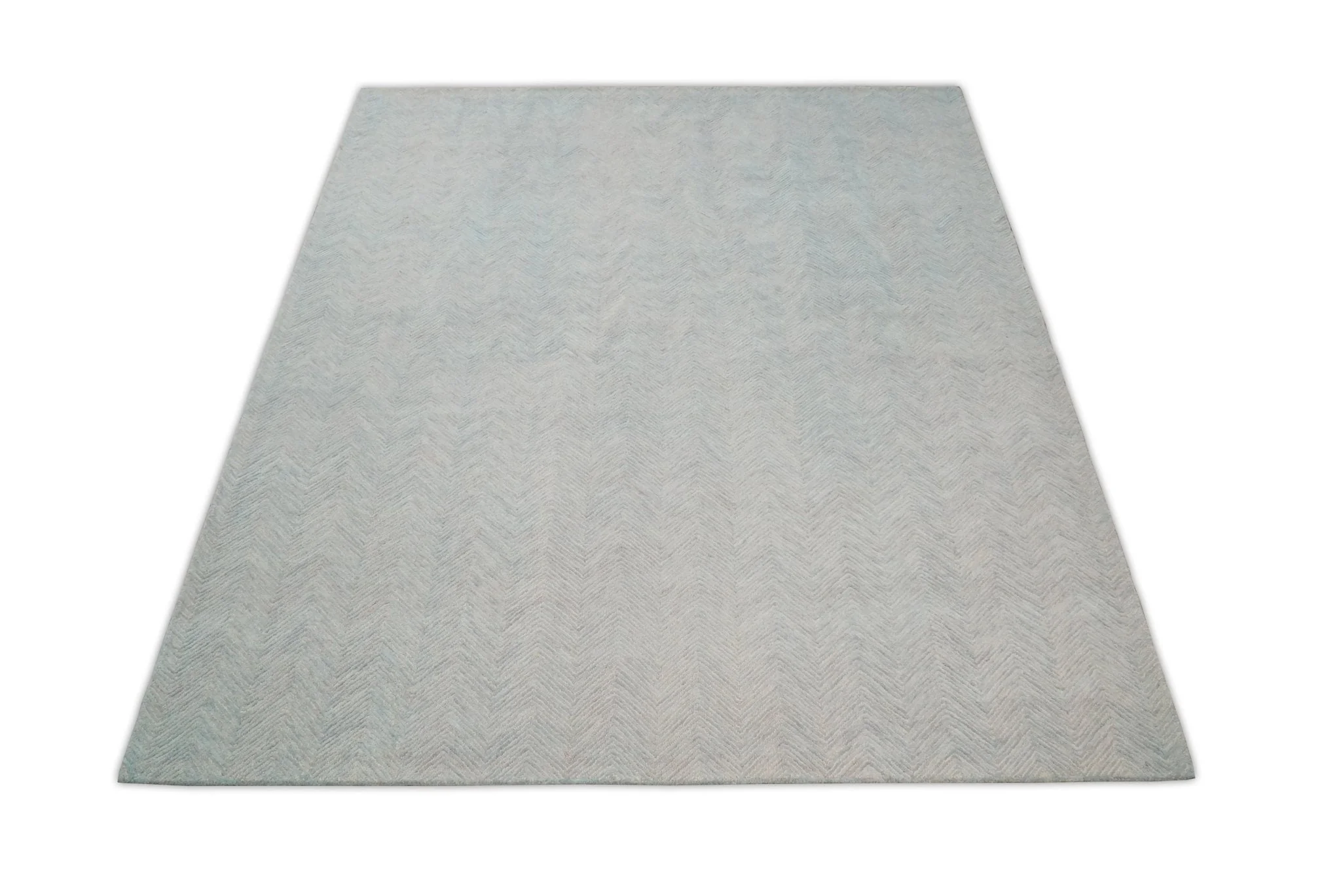 Gray Modern Style Hand Tufted Wool Area Rug - Image 4