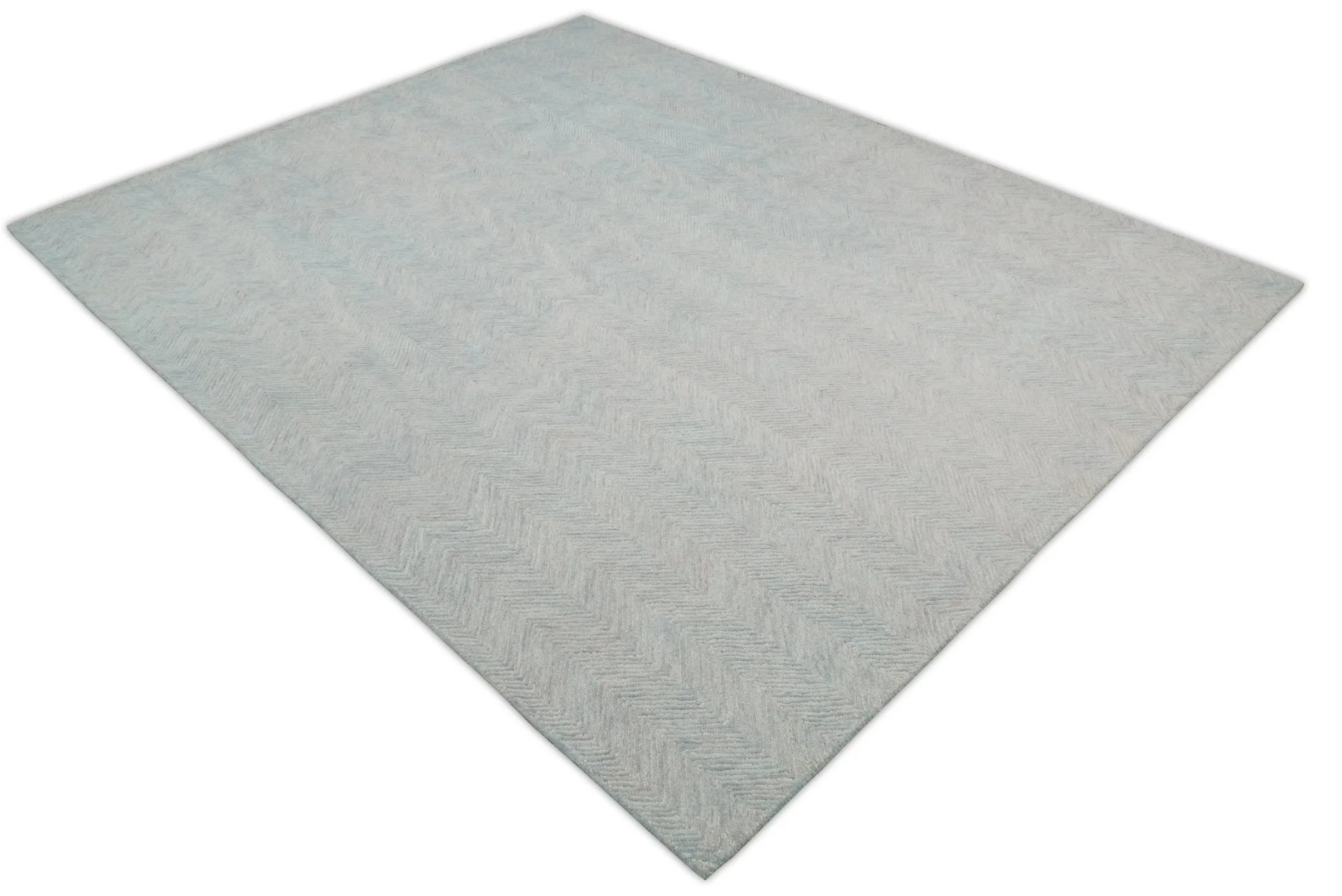 Gray Modern Style Hand Tufted Wool Area Rug - Image 8