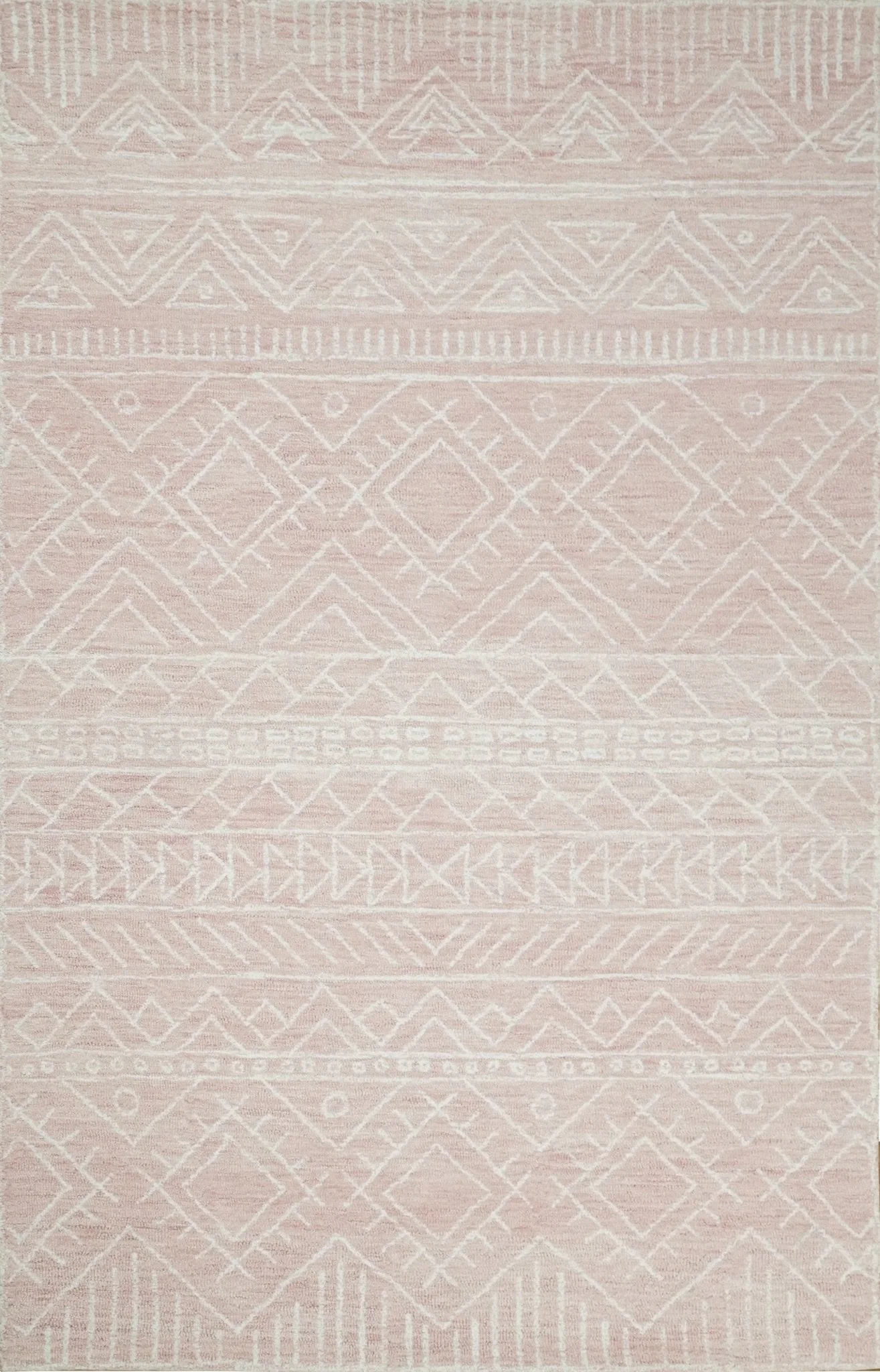 5x8 and 8x10 Hand Made Woolen Modern Pink Area Rug | AZT001 - Image 3