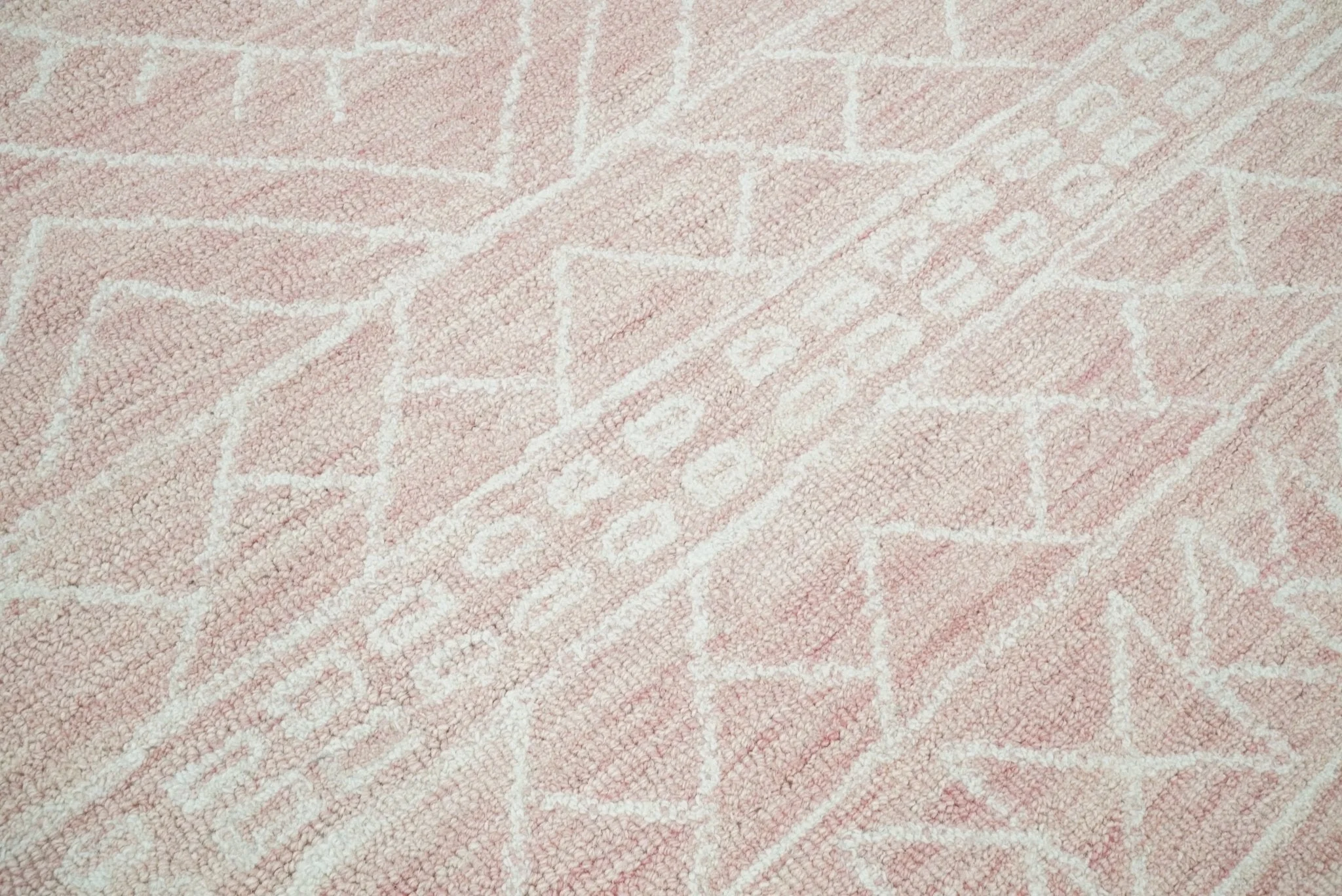5x8 and 8x10 Hand Made Woolen Modern Pink Area Rug | AZT001 - Image 4