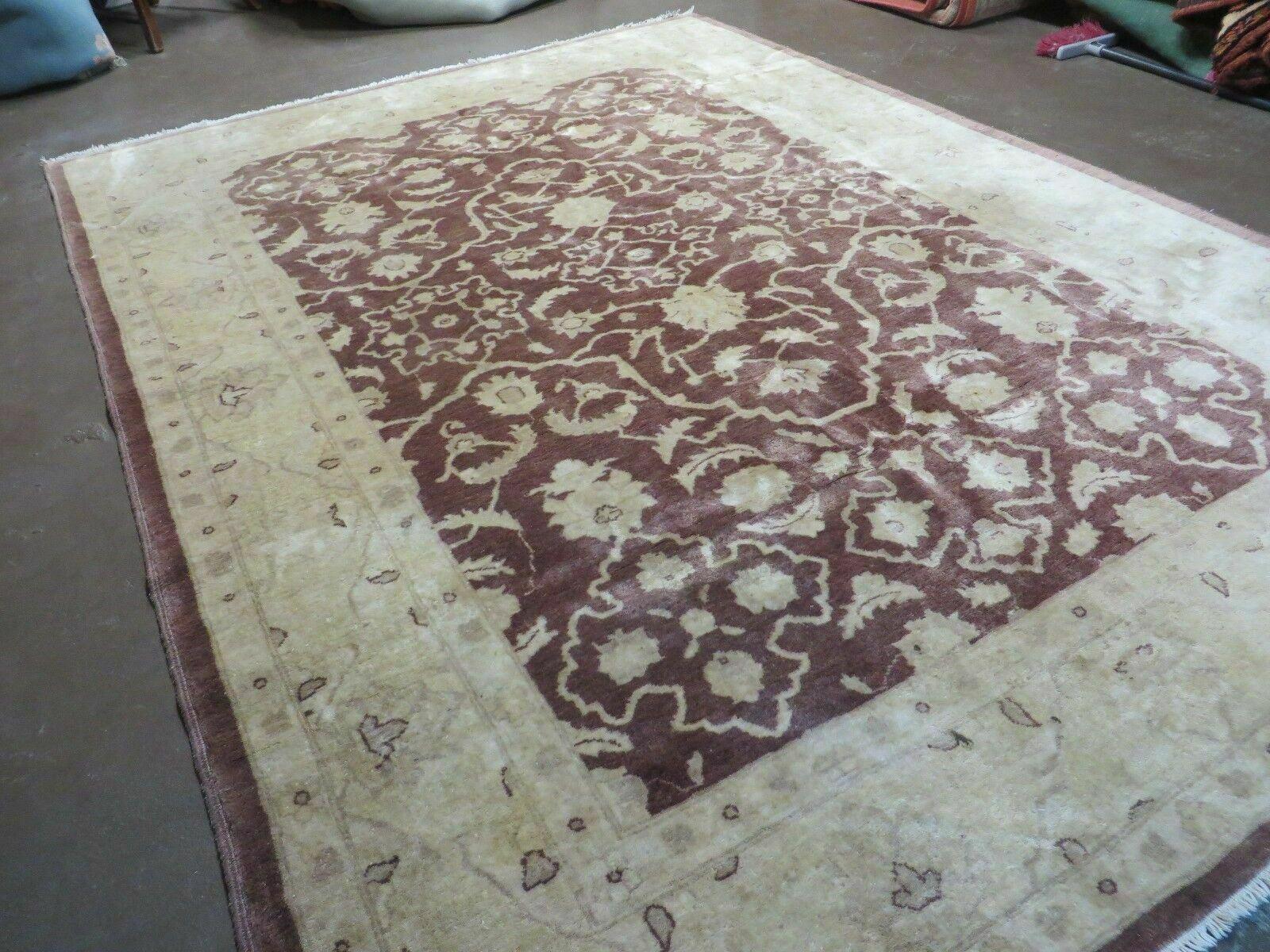 7' X 10' Vintage Fine Handmade Pakistan Peshawar Chobi Floral Wool Rug Vegy Dye - Image 2