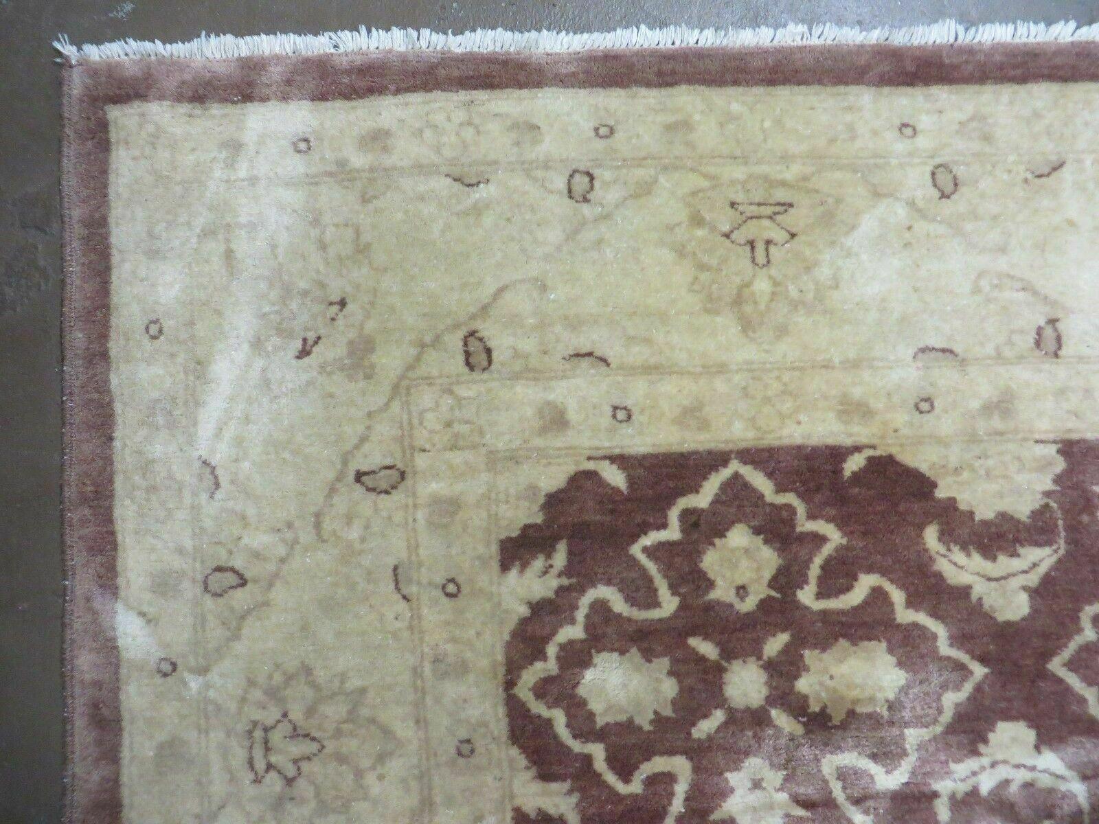 7' X 10' Vintage Fine Handmade Pakistan Peshawar Chobi Floral Wool Rug Vegy Dye - Image 6