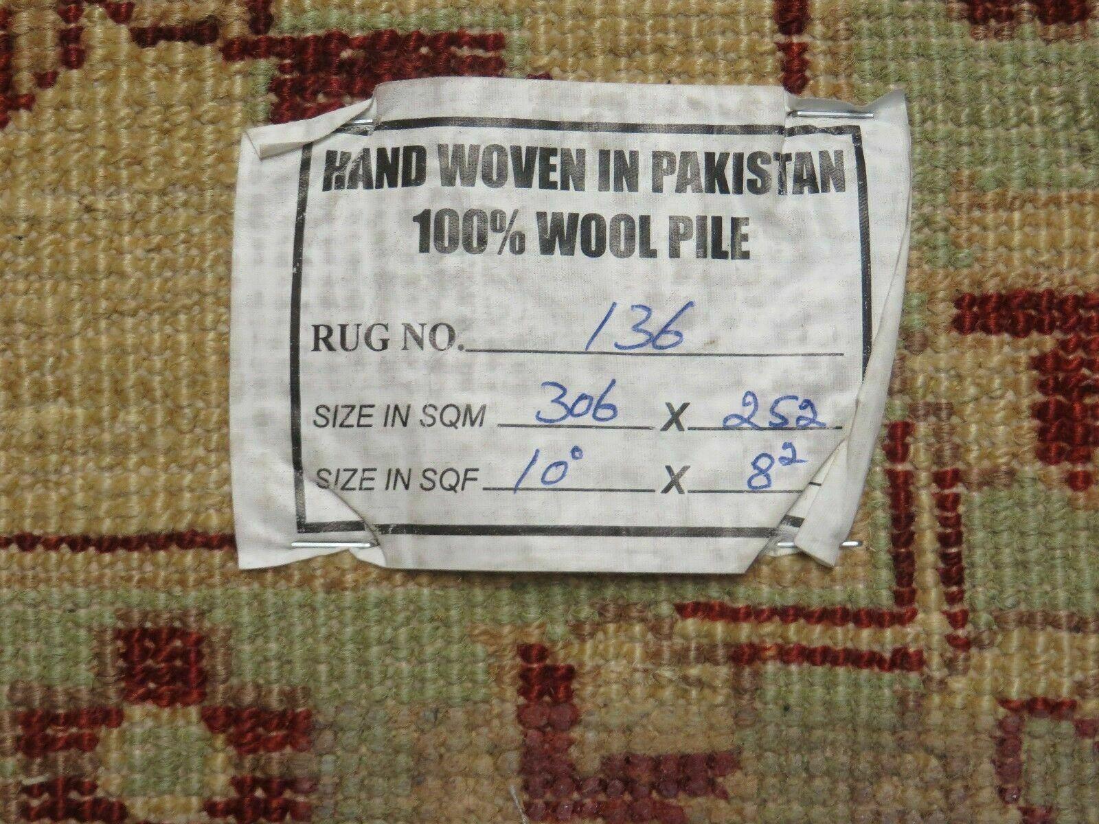 8' X 10' Vintage Fine Handmade Peshawar Agra Chobi Rug - Image 11