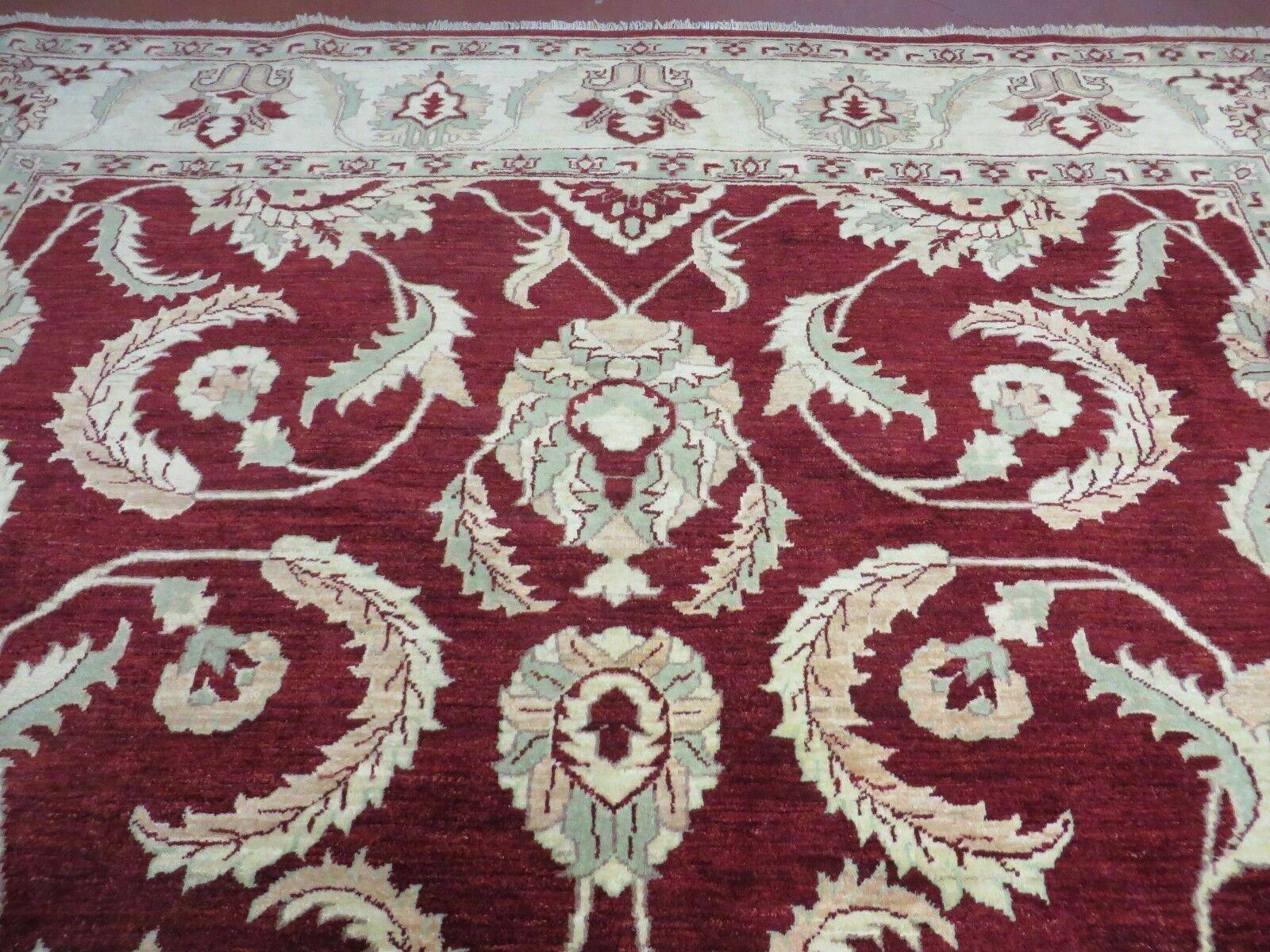 8' X 10' Vintage Fine Handmade Peshawar Agra Chobi Rug - Image 12