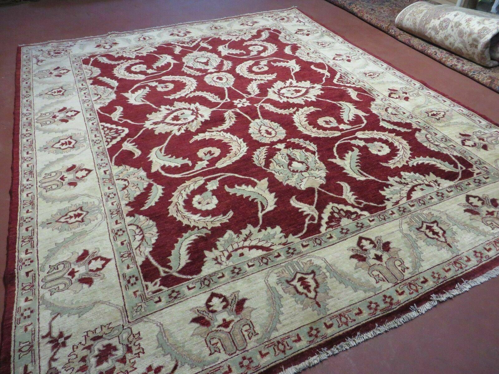 8' X 10' Vintage Fine Handmade Peshawar Agra Chobi Rug - Image 2