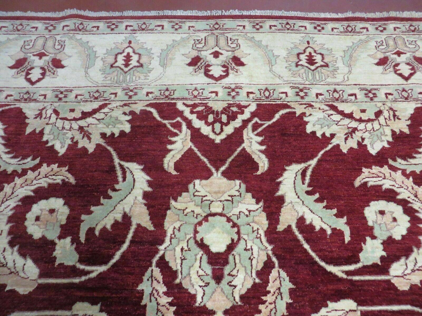 8' X 10' Vintage Fine Handmade Peshawar Agra Chobi Rug - Image 3