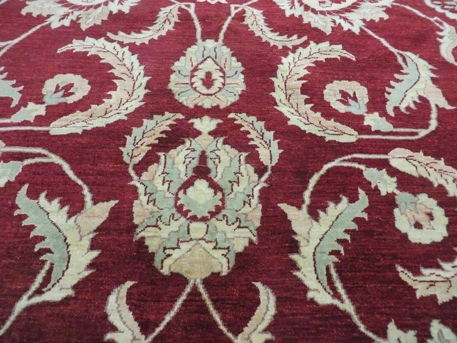 8' X 10' Vintage Fine Handmade Peshawar Agra Chobi Rug - Image 4
