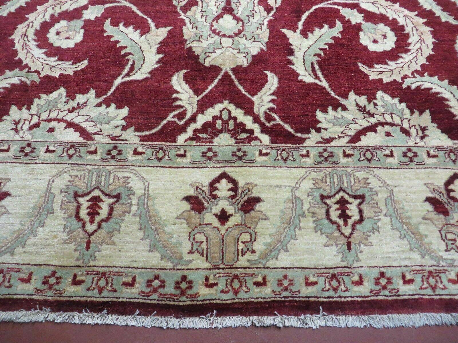 8' X 10' Vintage Fine Handmade Peshawar Agra Chobi Rug - Image 5
