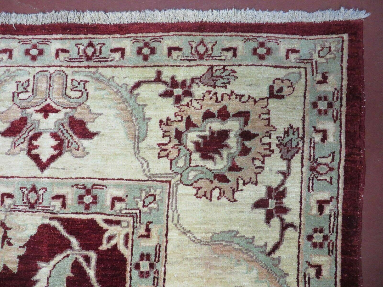 8' X 10' Vintage Fine Handmade Peshawar Agra Chobi Rug - Image 7