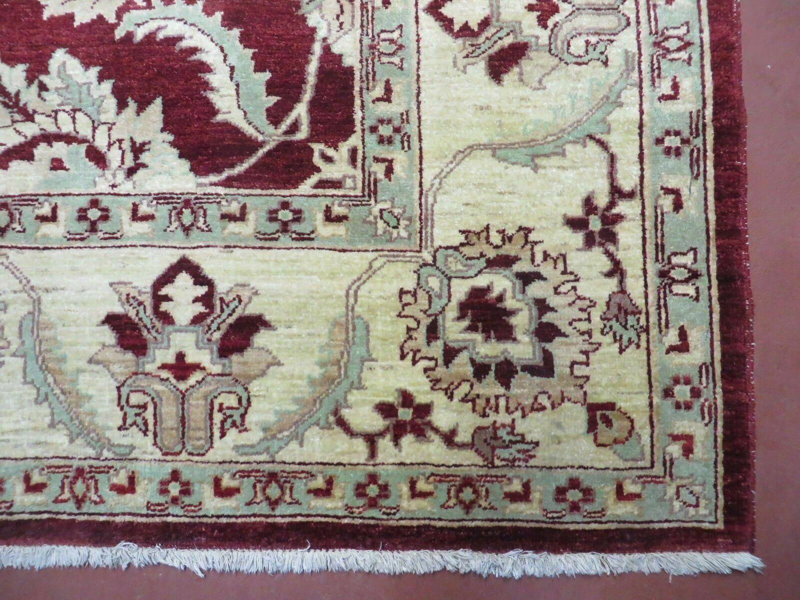 8' X 10' Vintage Fine Handmade Peshawar Agra Chobi Rug - Image 9