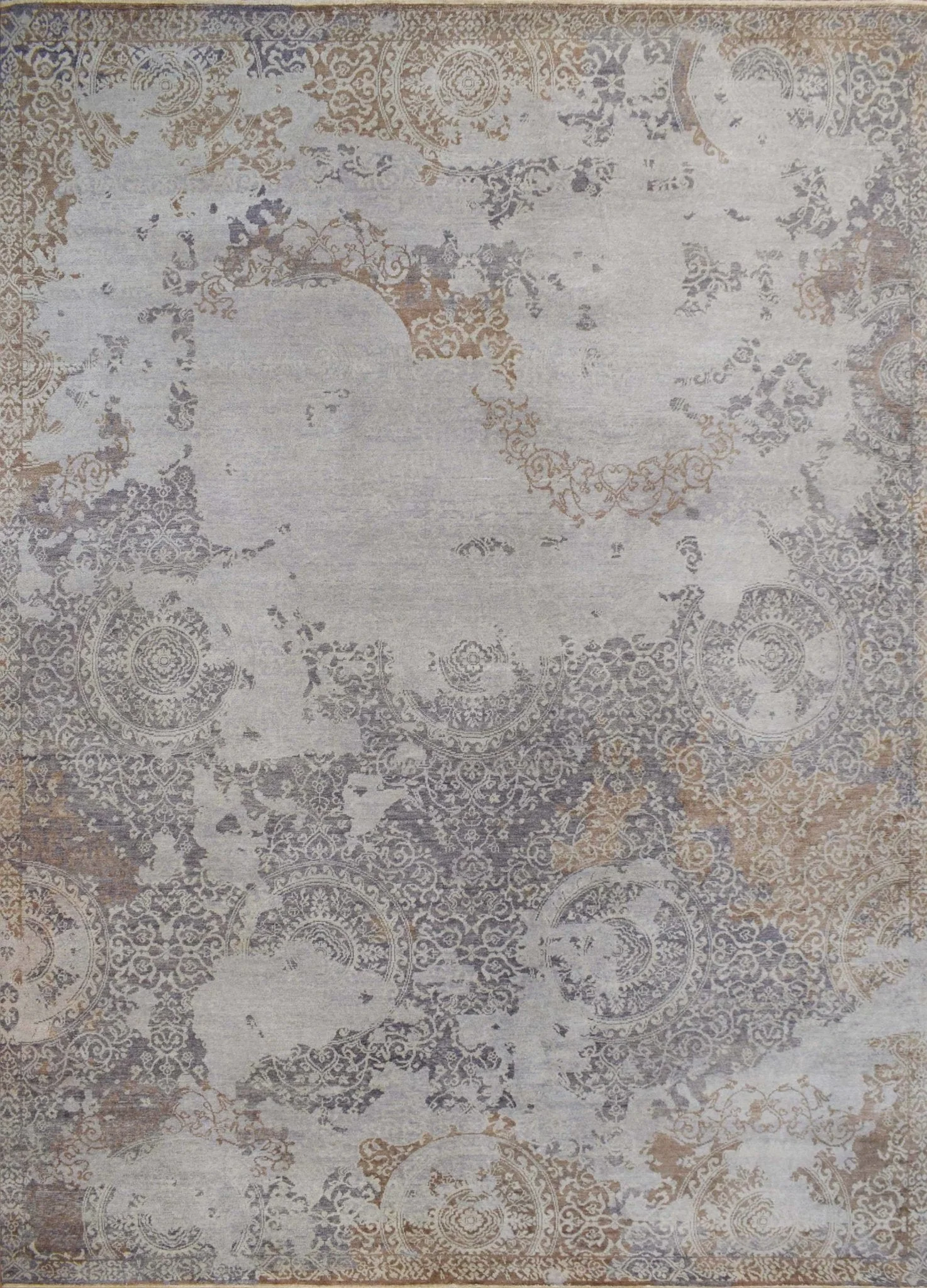 Brown Traditional Style Hand Knotted Wool 8x10 Area Rug - Image 2