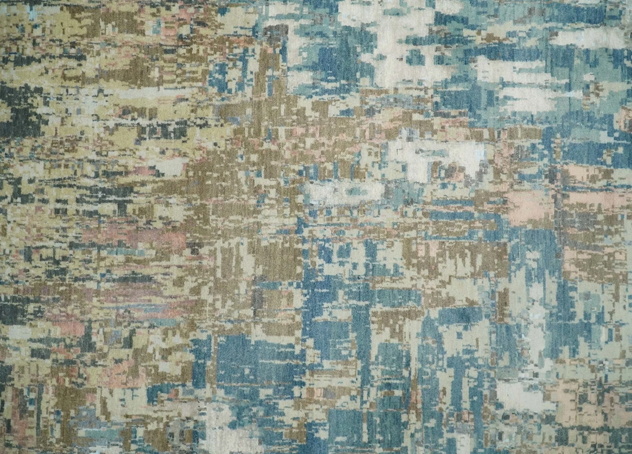 9x12 Fine Hand Knotted Brown Multicolor Modern Abstract Wool Area Rug - Image 12