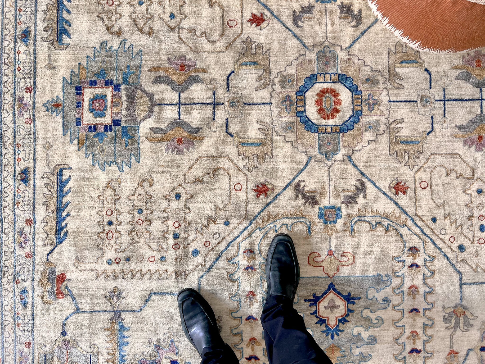 Afgahn Oushak (9'10"x14'00") ivory - Image 8