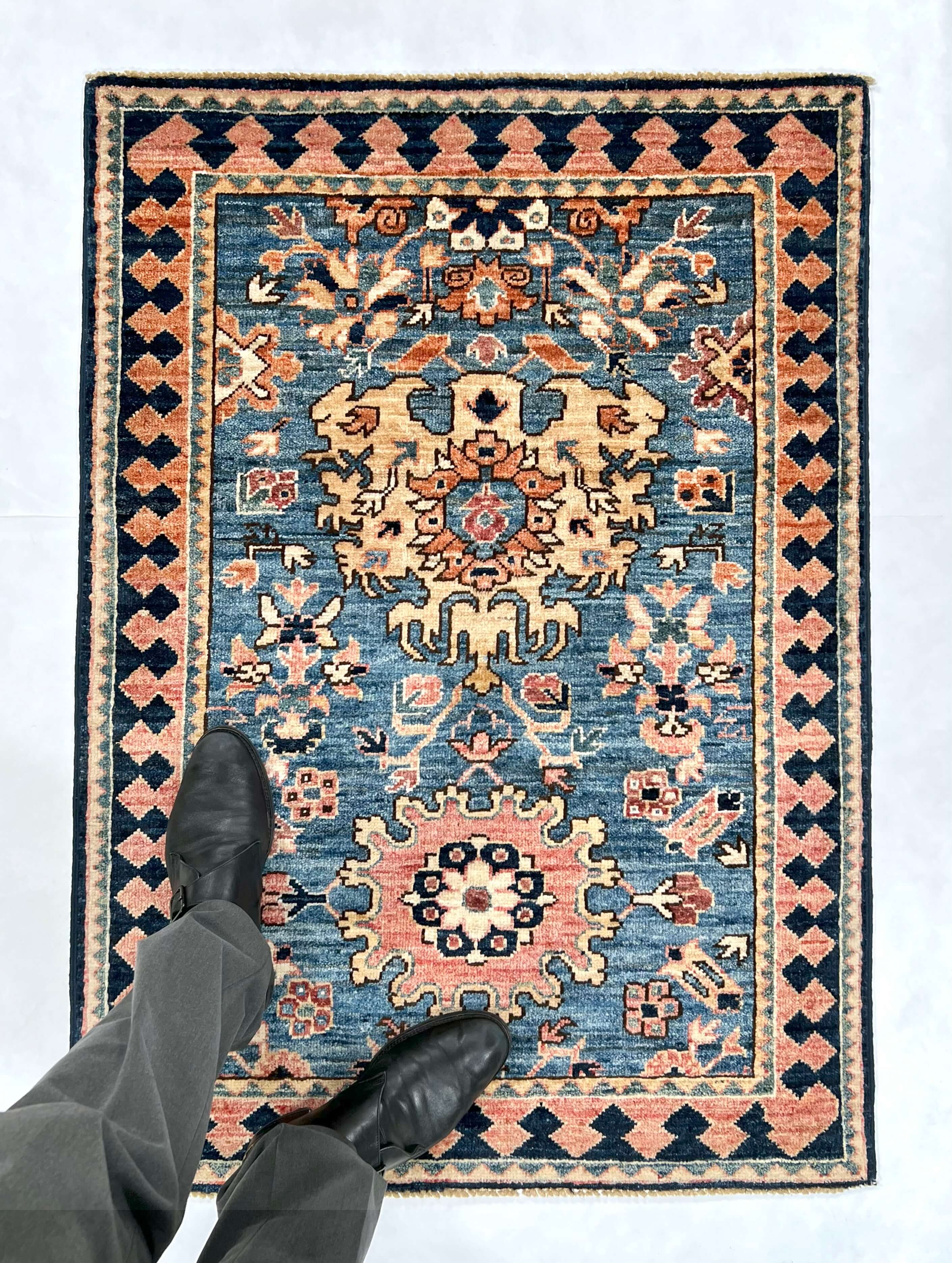 Afghan Ariana (2'09"x3'10") blue/navy - Image 6