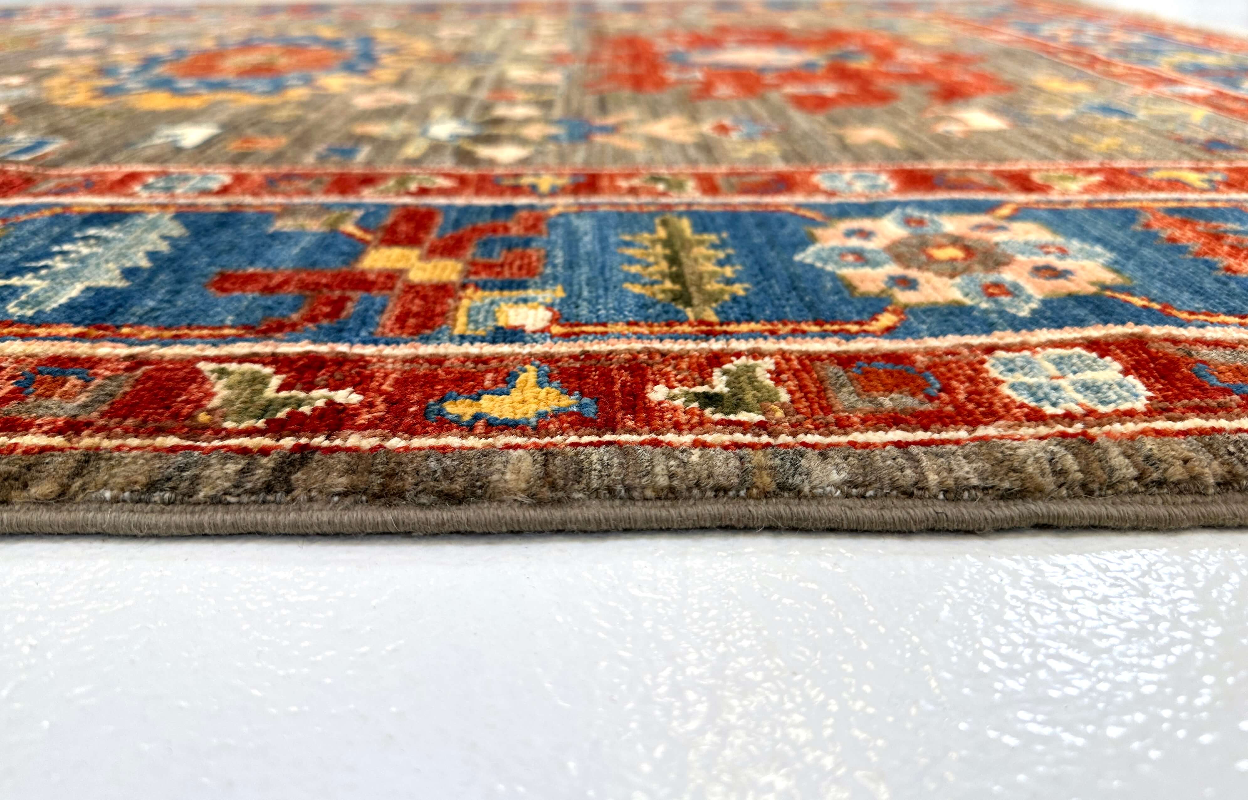 Afghan Ariyana (3'11"x5'09") brown/blue - Image 3