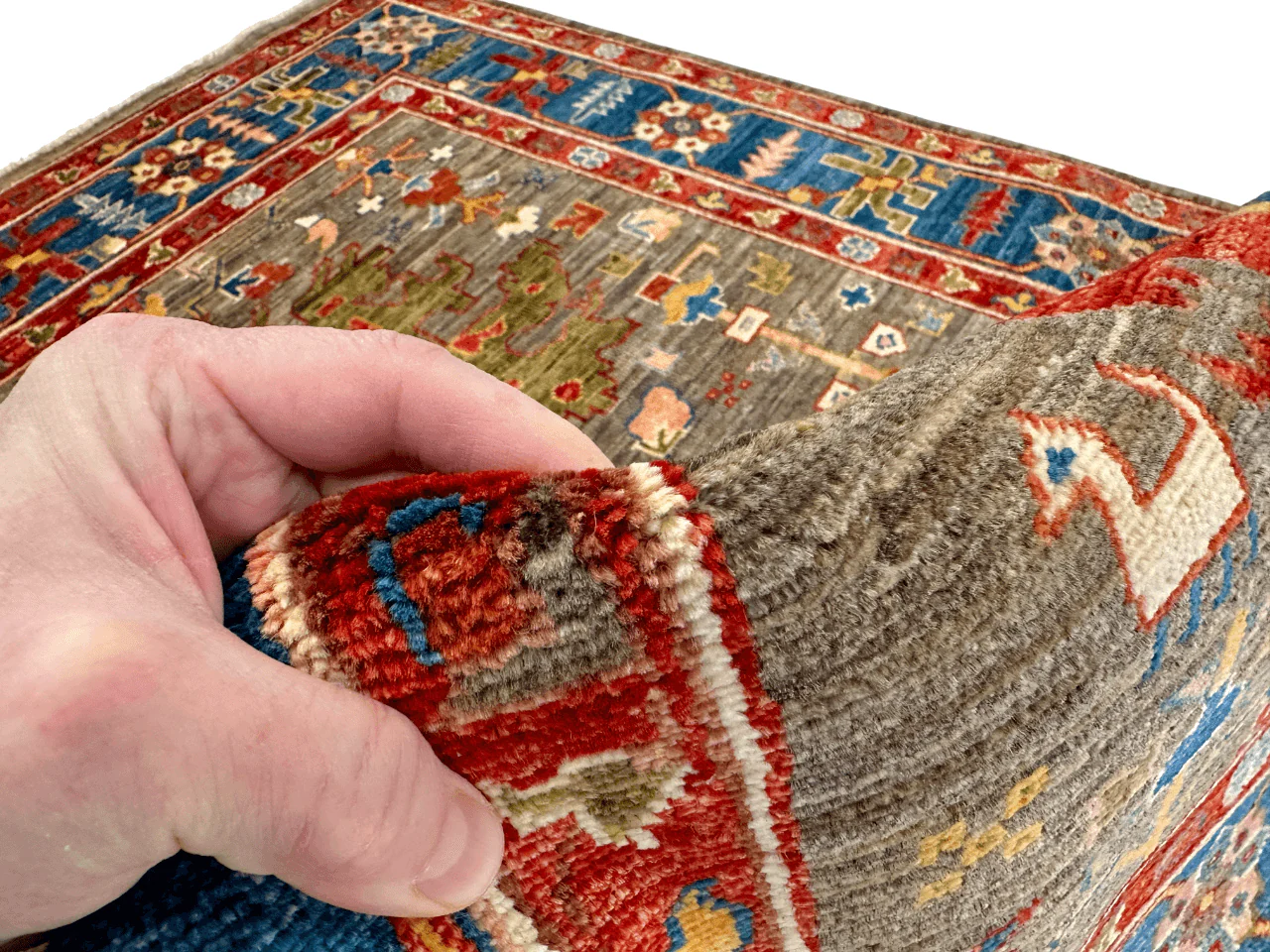 Afghan Ariyana (3'11"x5'09") brown/blue - Image 5