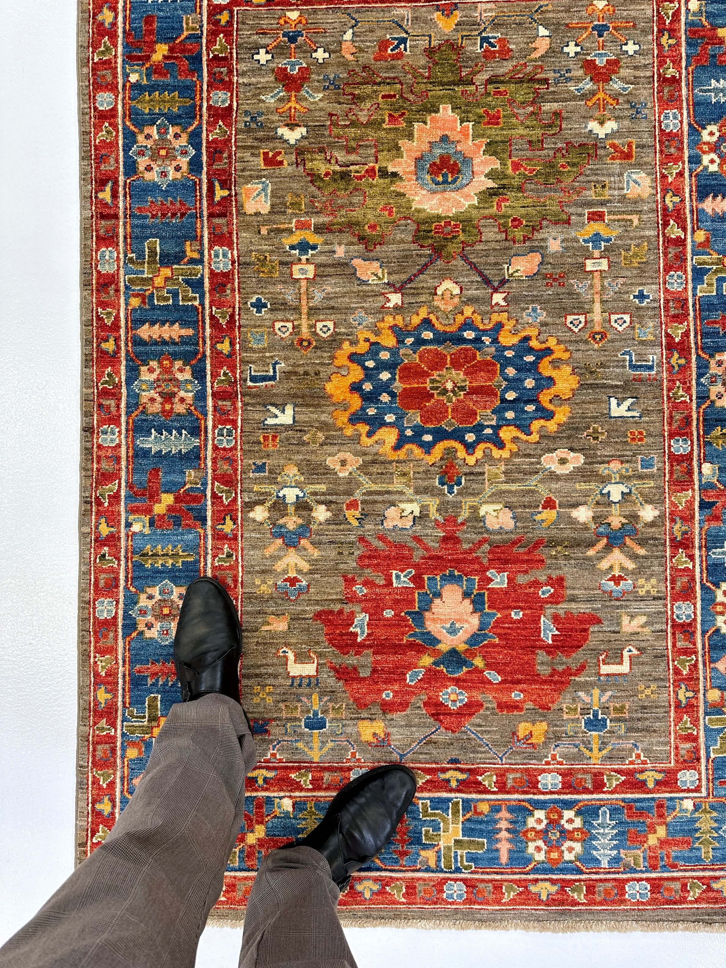 Afghan Ariyana (3'11"x5'09") brown/blue - Image 7