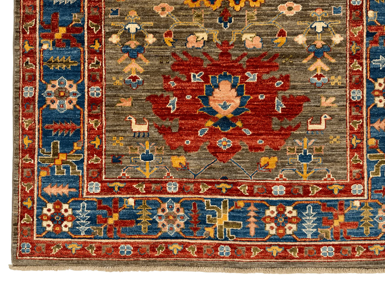 Afghan Ariyana (3'11"x5'09") brown/blue - Image 8