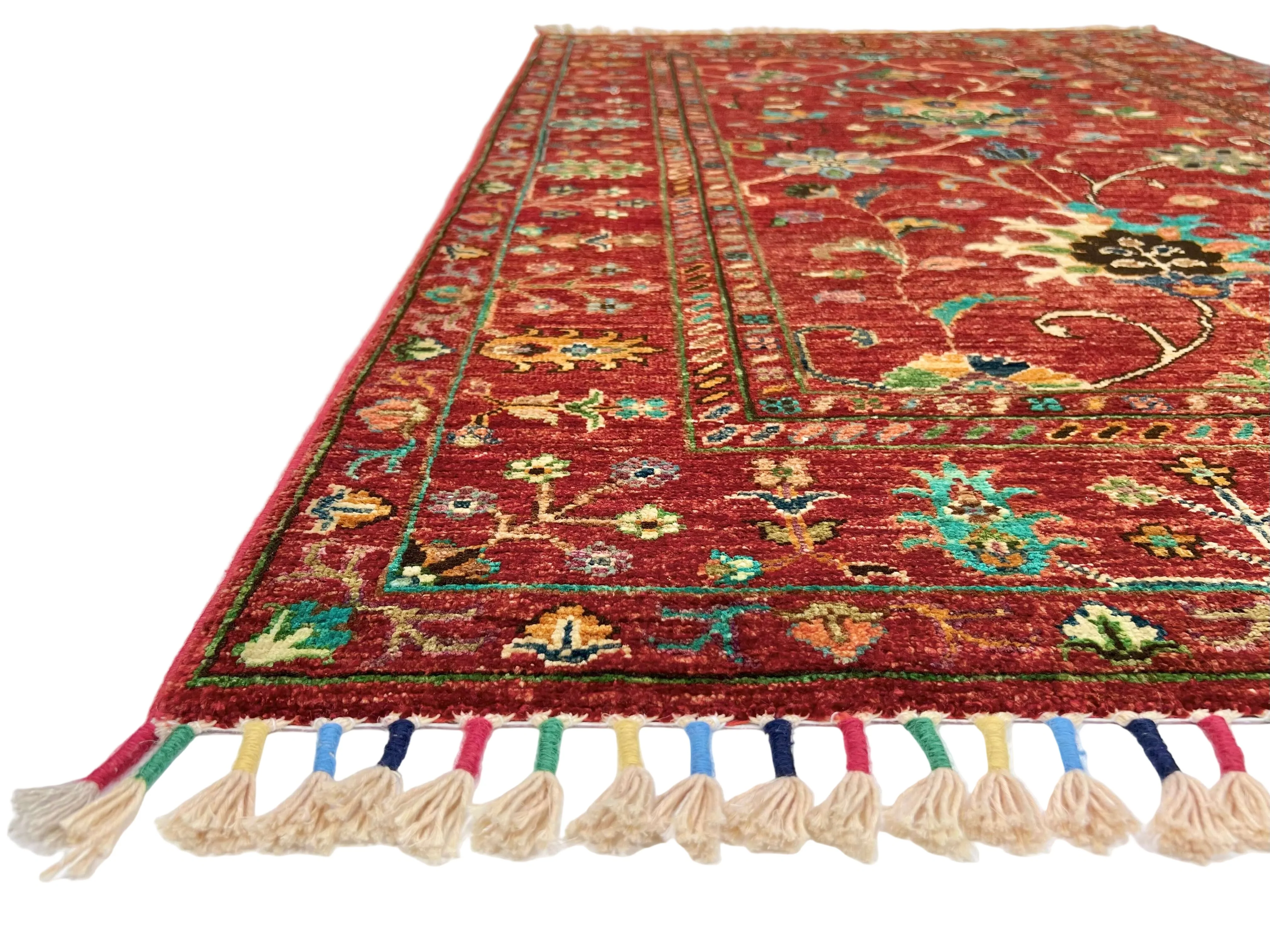 Afghan Aryana (3'04"x5'00") red/turquoise - Image 2