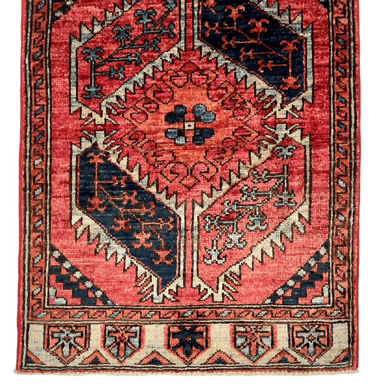 Afghan Ersari Turkomen (2'01"x3'01") red/blue - Image 2