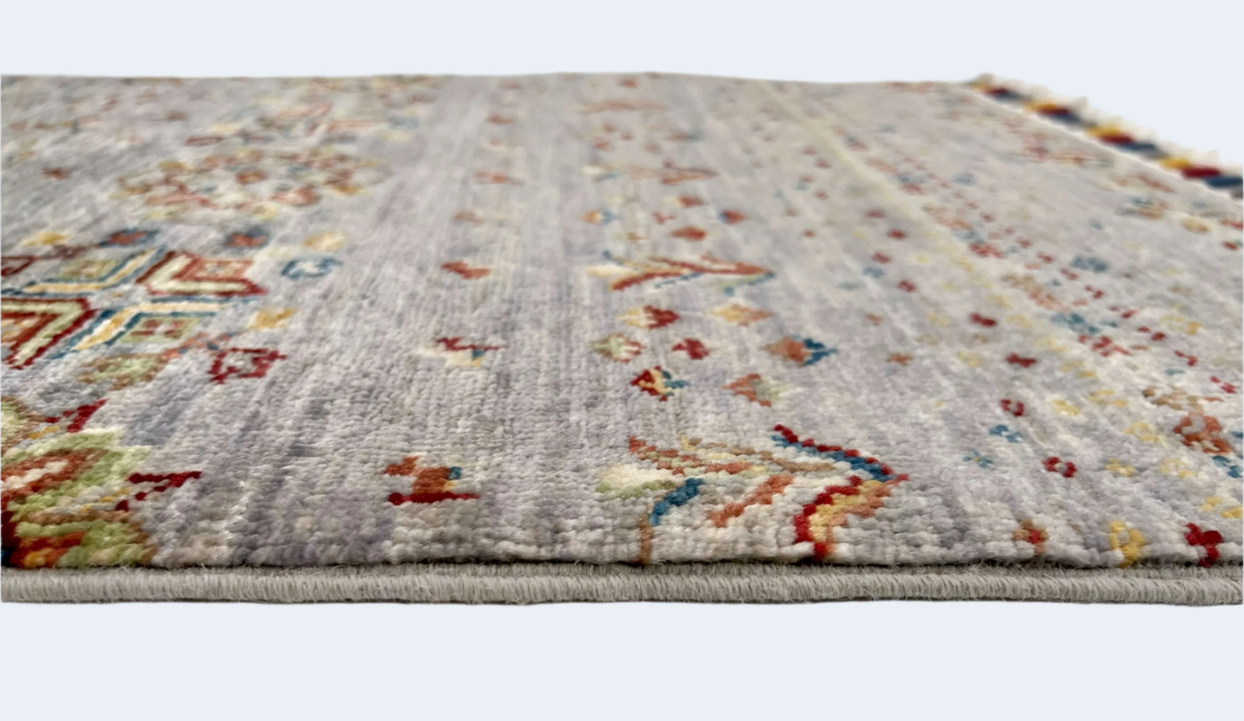 Afghan Gabbeh (2'00"x2'07") light gray - Image 3