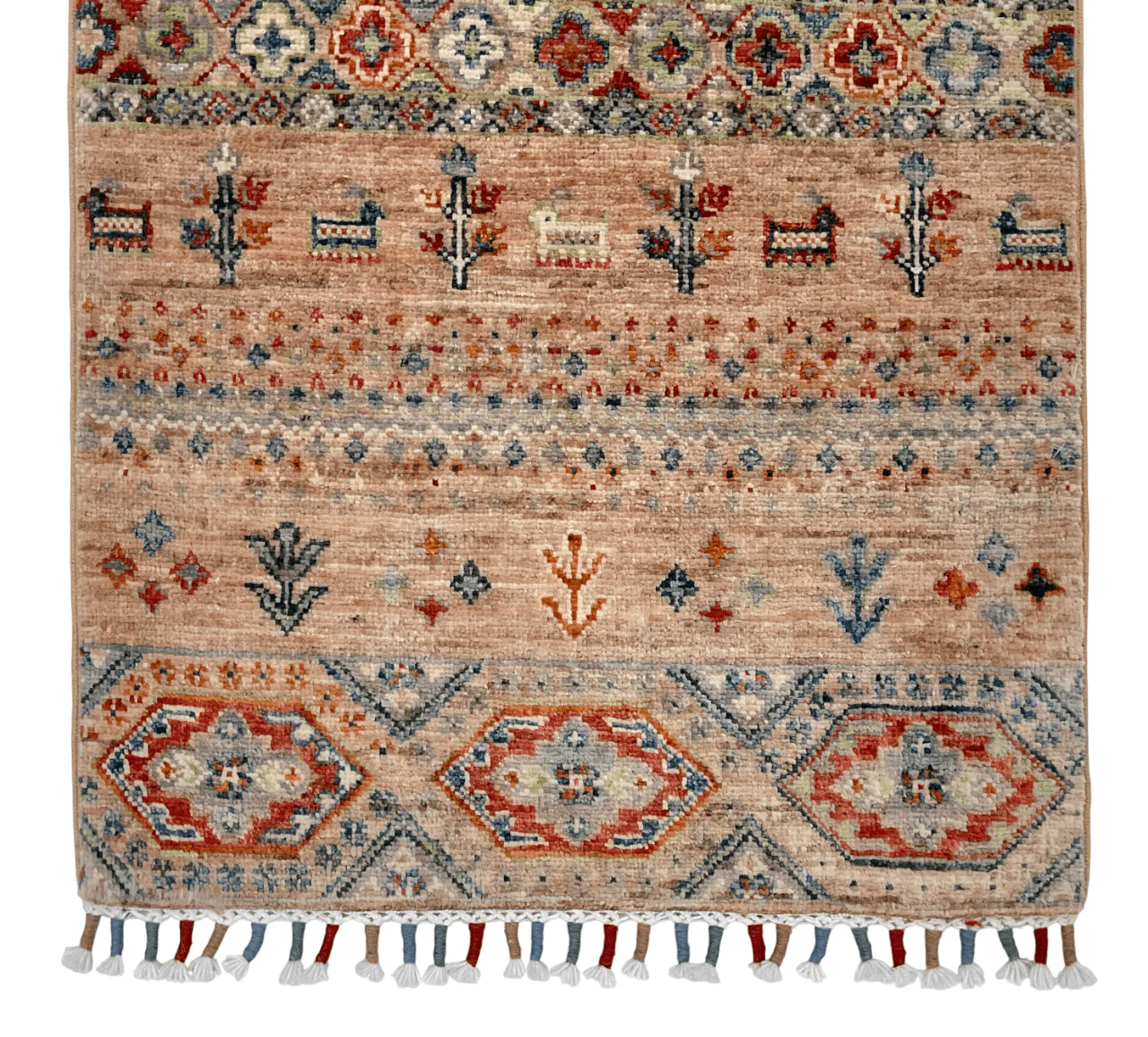 Afghan Gabbeh (2'00"x3'02") adobe/multicolor - Image 2