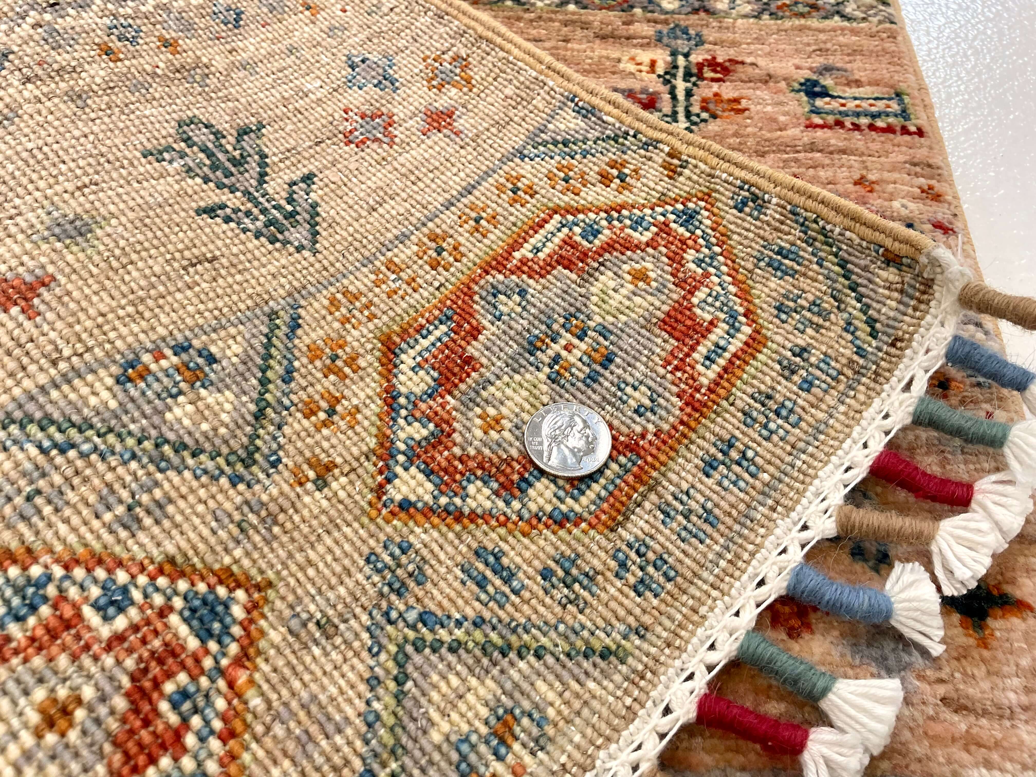 Afghan Gabbeh (2'00"x3'02") adobe/multicolor - Image 4