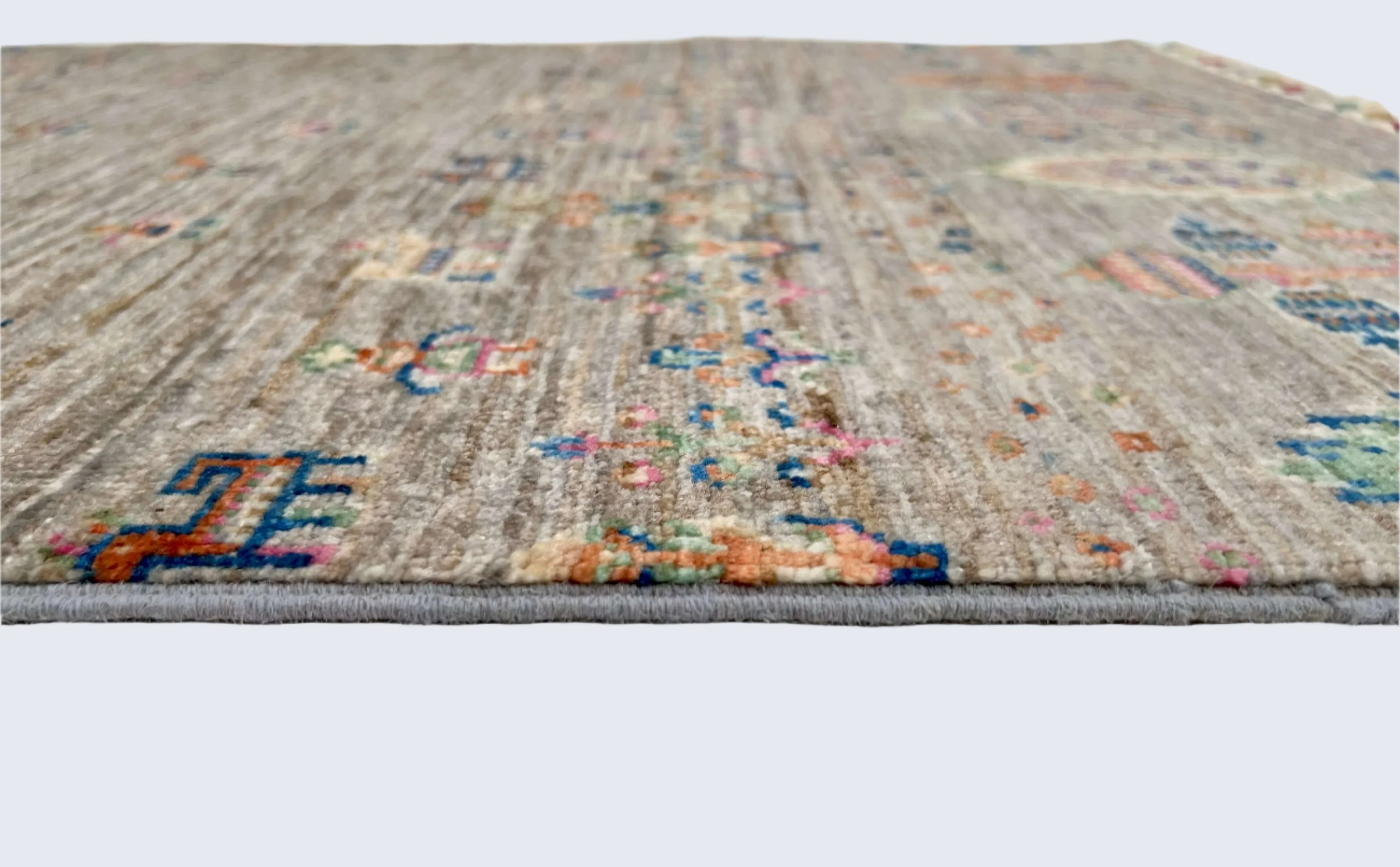 Afghan Gabbeh (2'07"x3'09") light gray - Image 3