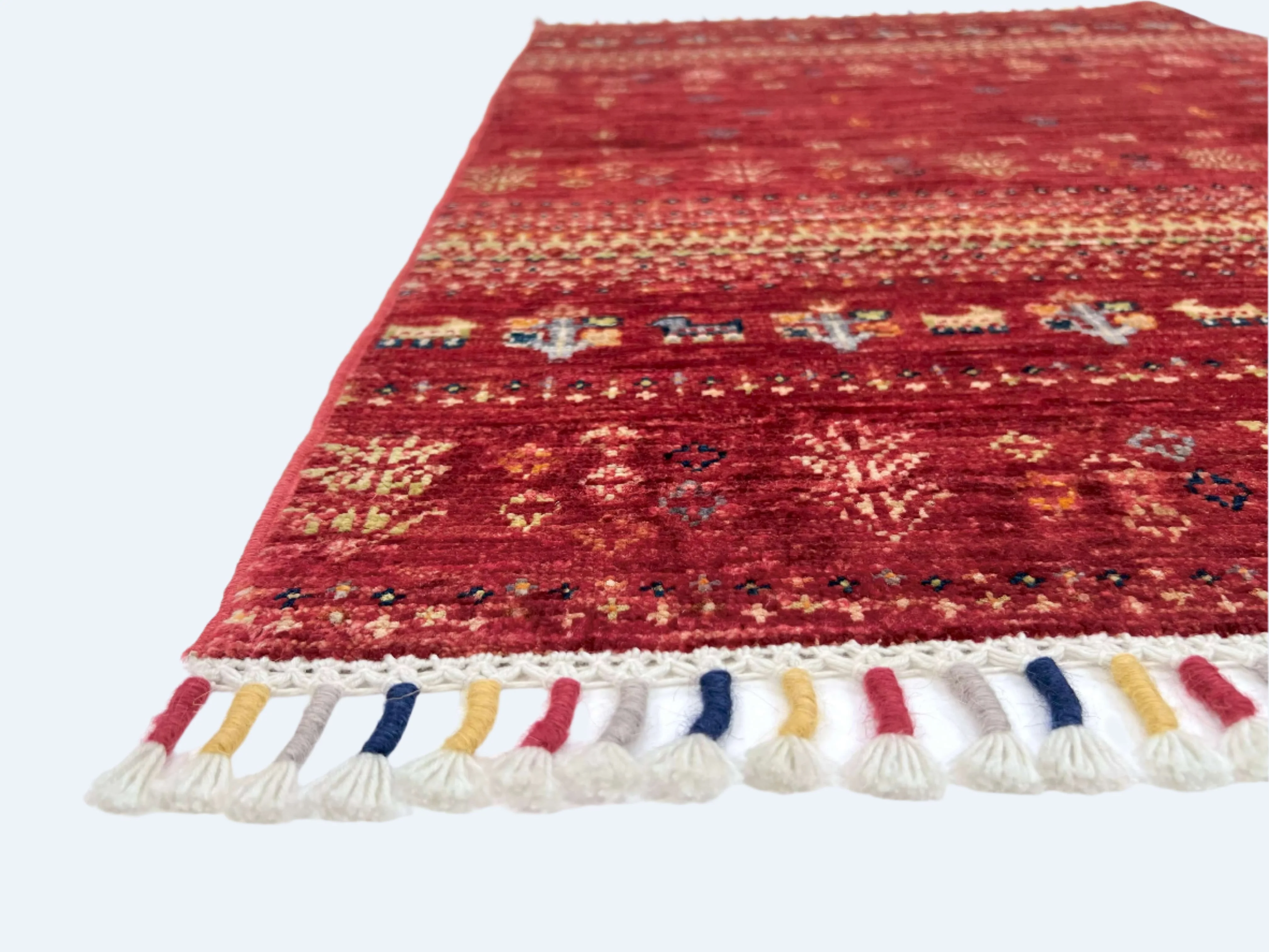 Afghan Gabbeh (2'07"x3'10") red - Image 2