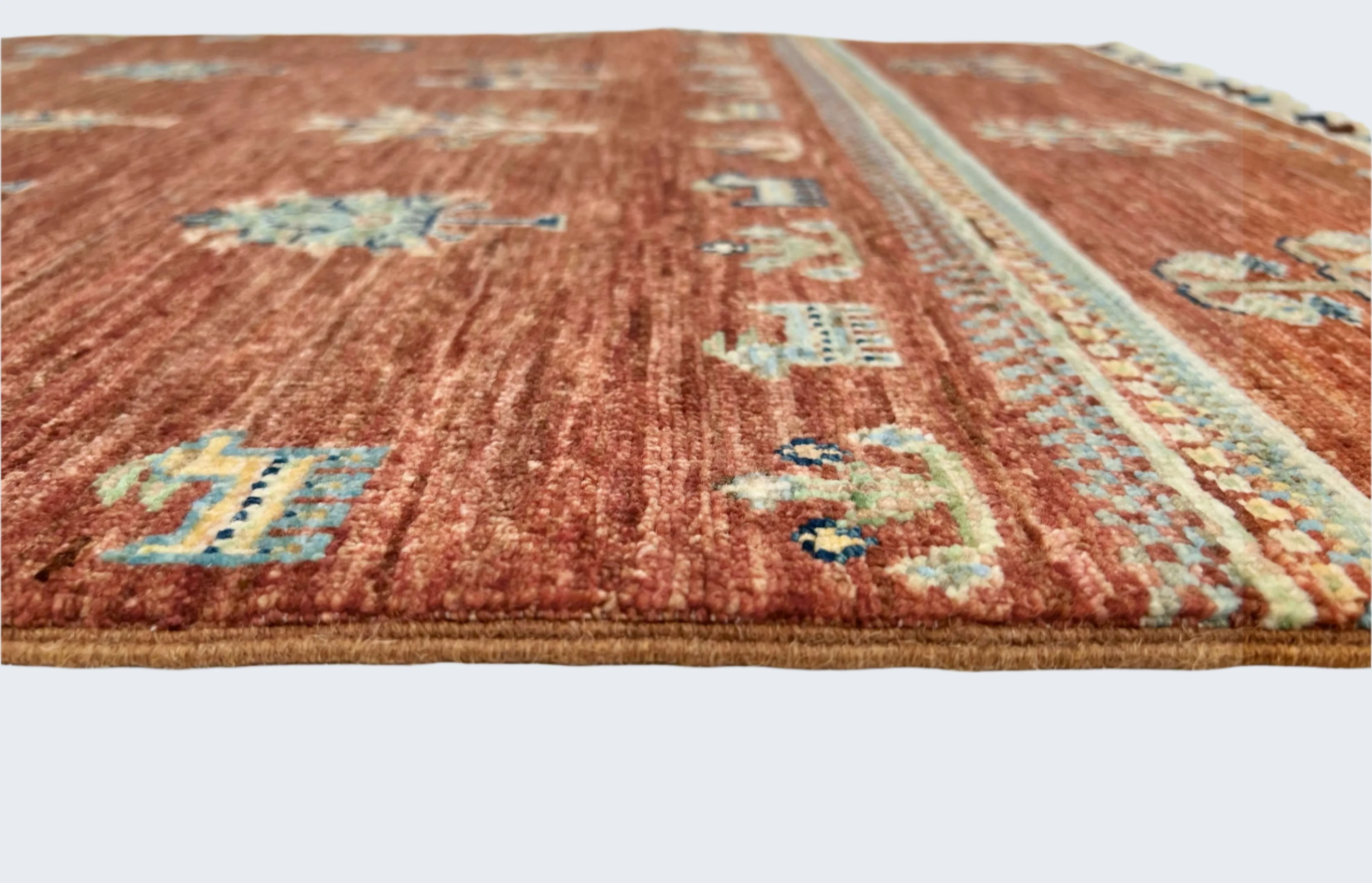 Afghan Gabbeh (2'08"x3'08") brown/teal - Image 3